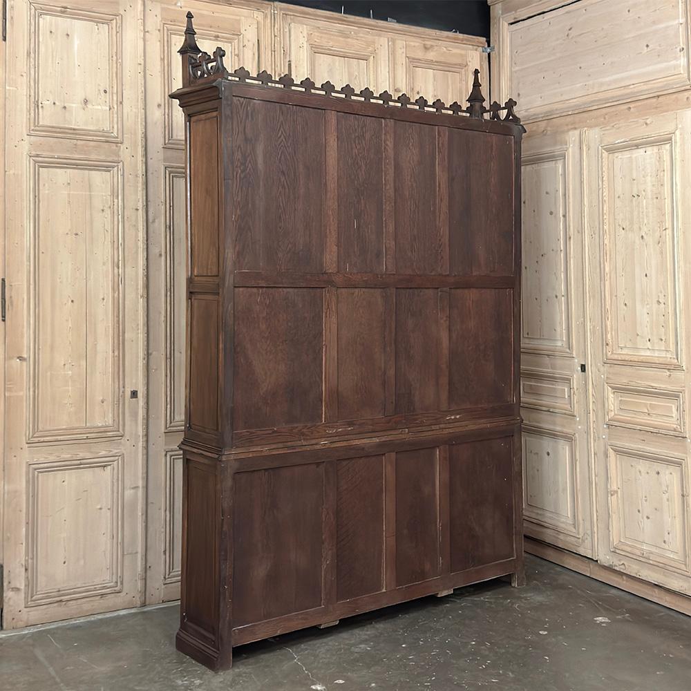 Libreria aperta gotica francese del XIX secolo ~ Bibliotheque in vendita 13