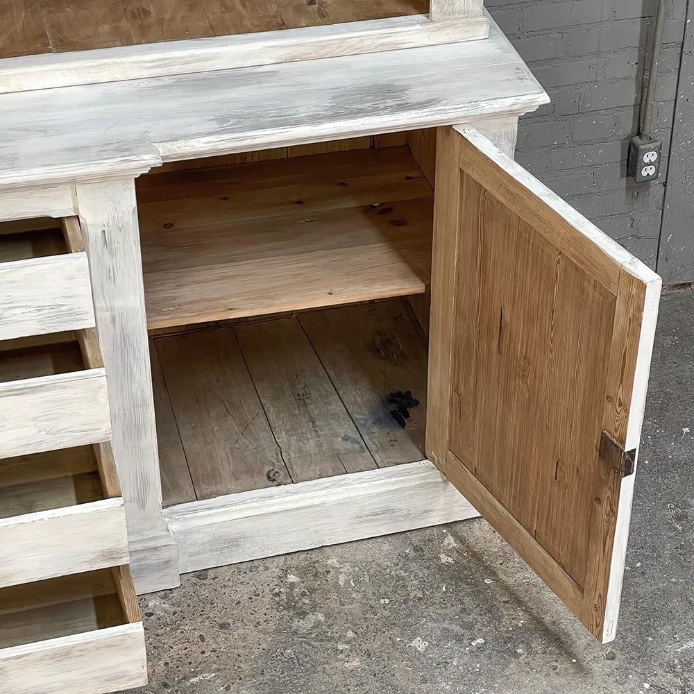 Libreria neoclassica francese del XIX secolo in pino imbiancato in vendita 1