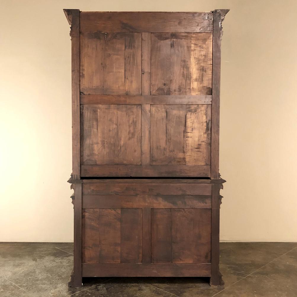 19th Century Grand French Renaissance Walnut Bookcase For Sale 10