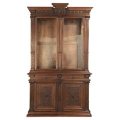 19th Century Grand French Renaissance Walnut Bookcase