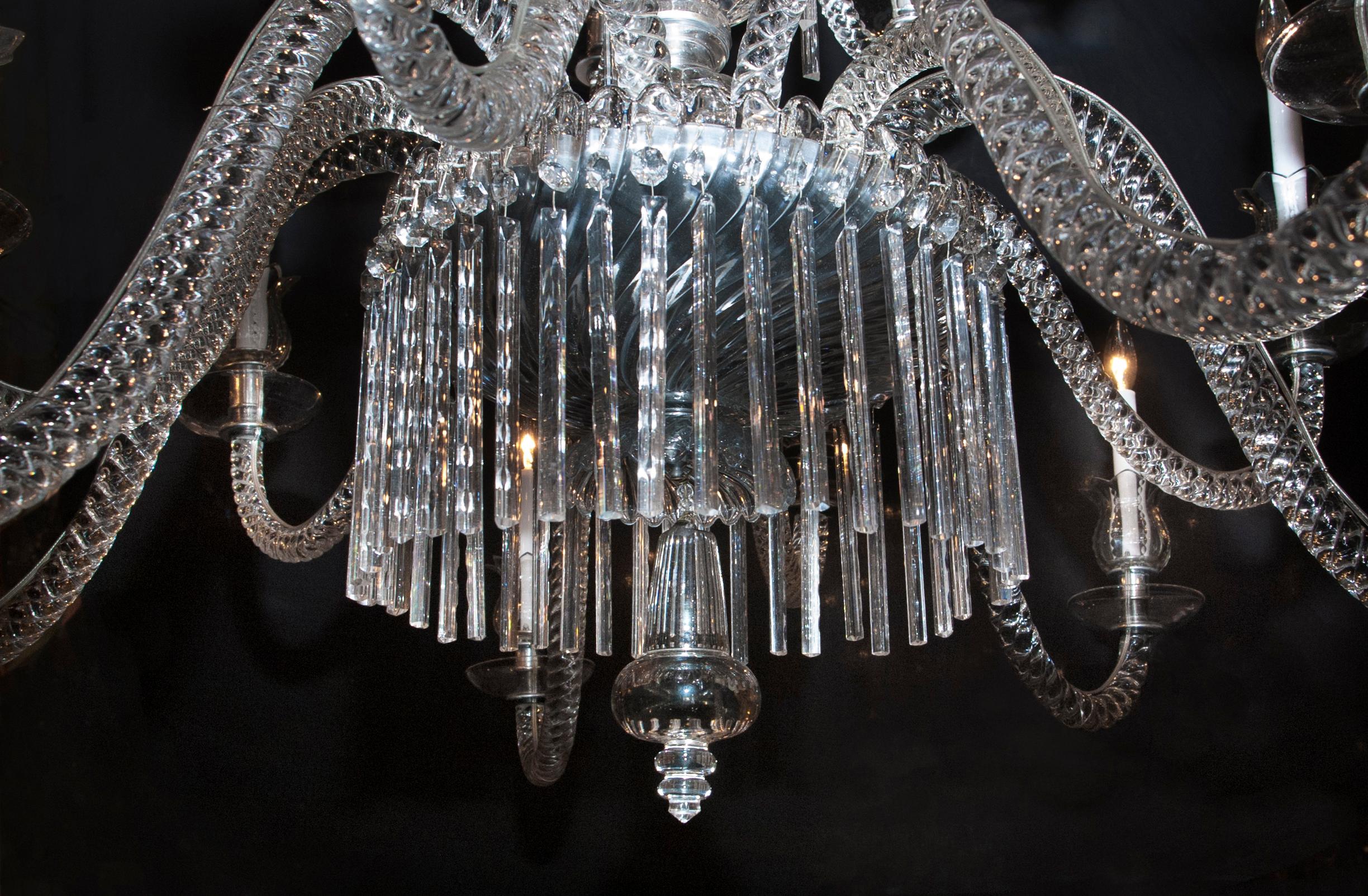 Lampadario di cristallo Baccarat Grand Louis XV del XIX secolo in vendita 1