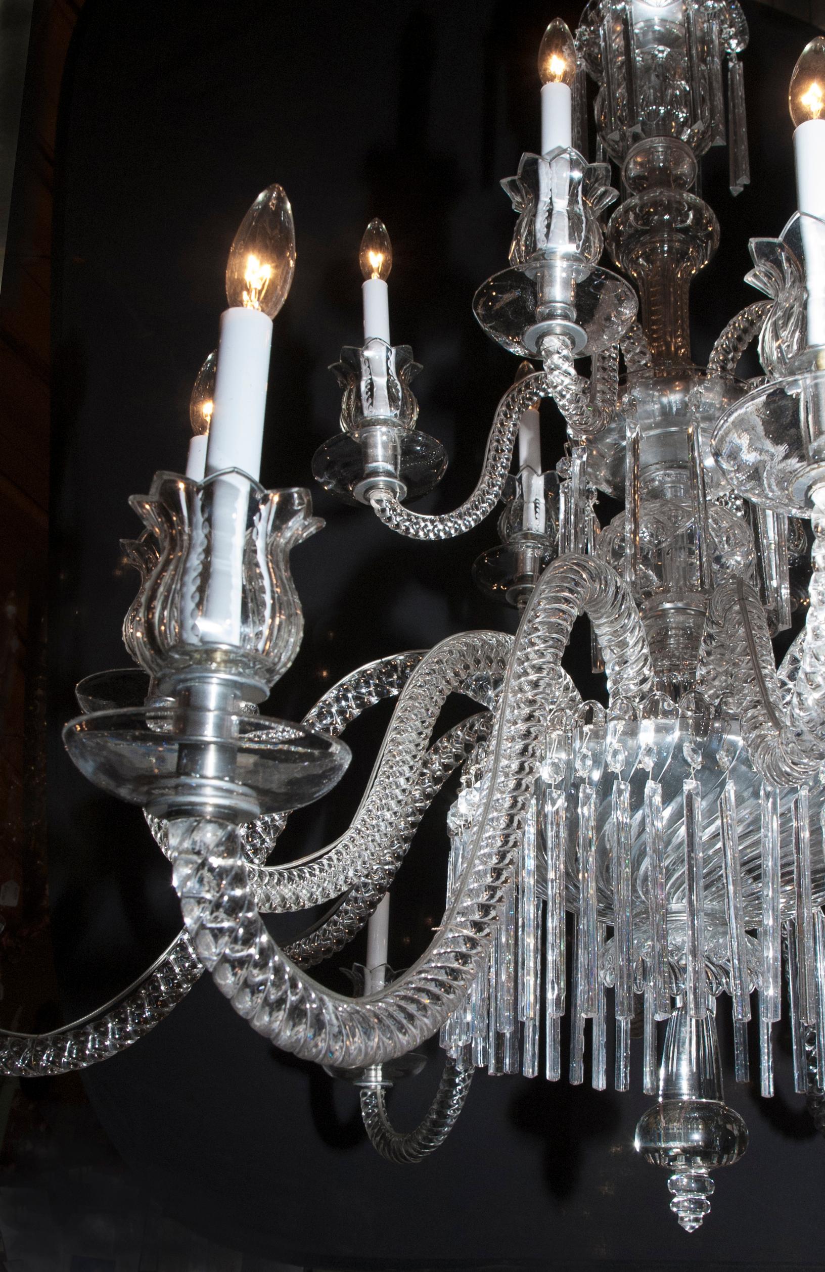 Lampadario di cristallo Baccarat Grand Louis XV del XIX secolo in vendita 3