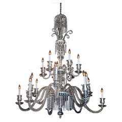 19th Century Grand Louis XV Baccarat Crystal Chandelier