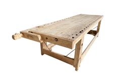 19th Century Grand Scale Italian Work Table, Etabli