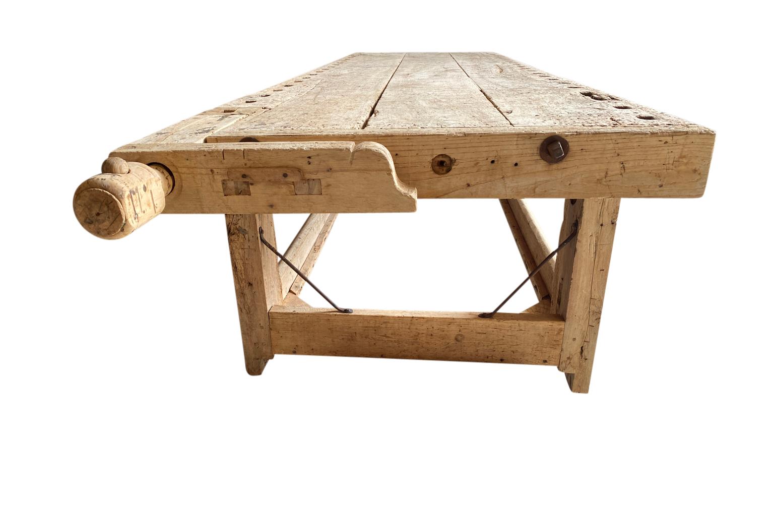 19th Century Grand Scale Italian Work Table, Etabli For Sale 4