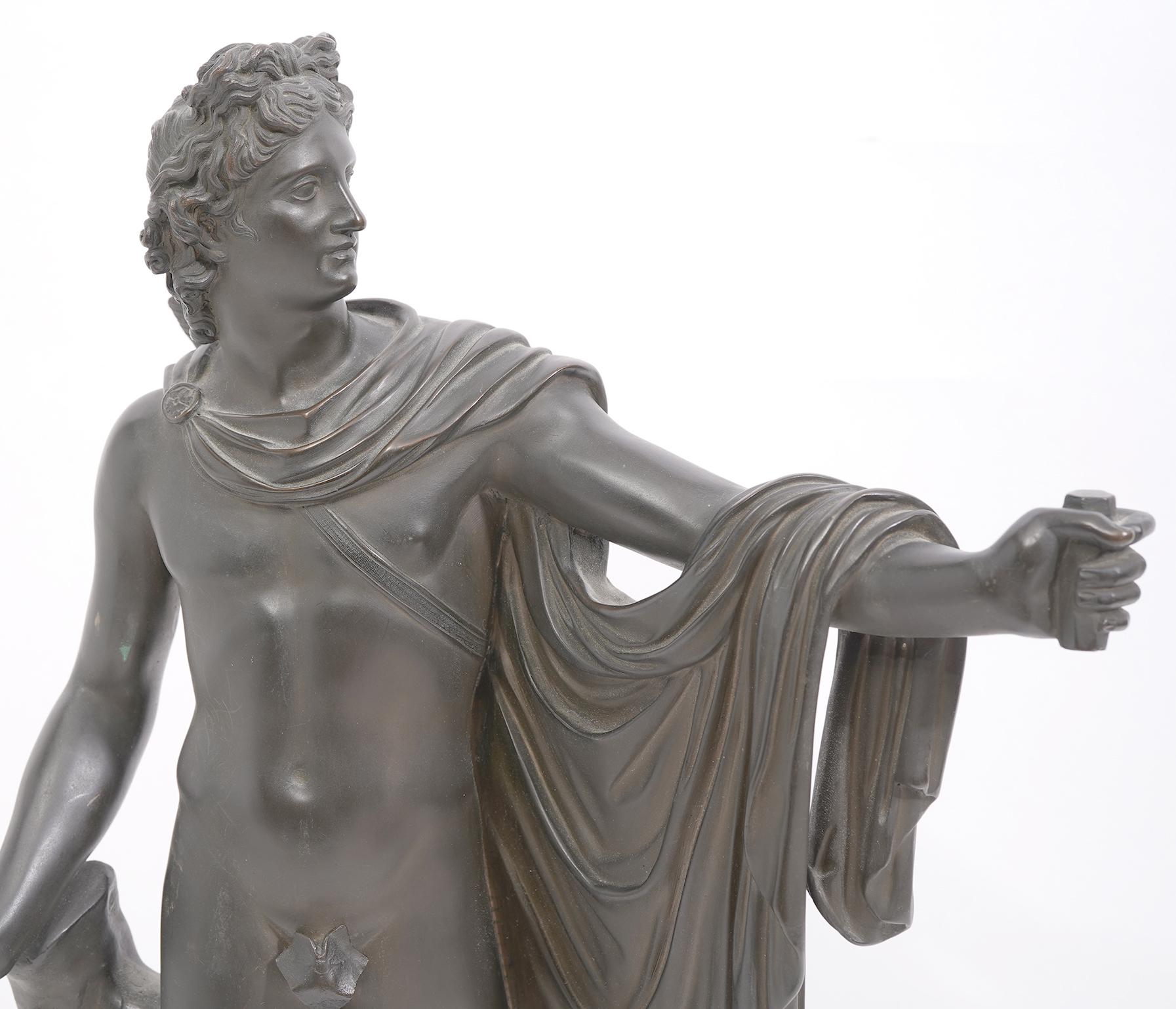 19th Century Grand Tour Apollo Belvedere Bronze Signed B. Boschetti, Roma

Used, Good condition, View all photos for the most accurate details on condition and appearance.

Dimensions: 19 inches Height x 12 Inches Width x 10 Inches Length