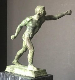 19th Century Grand Tour Borghese Gladiator Bronze Figure after the Antique