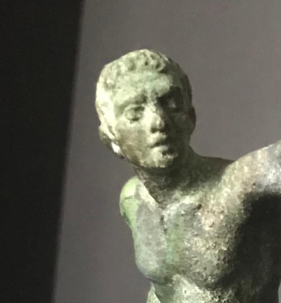 19th Century Grand Tour Borghese Gladiator Bronze Figure after the Antique im Zustand „Gut“ in Vero Beach, FL