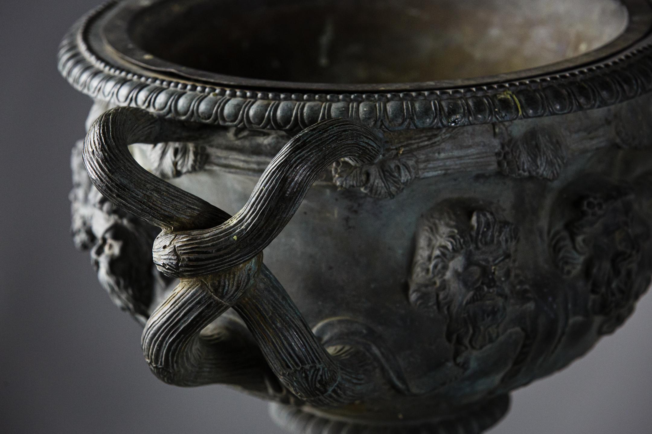 19th Century Grand Tour Bronze Albani or Warwick Vase 7