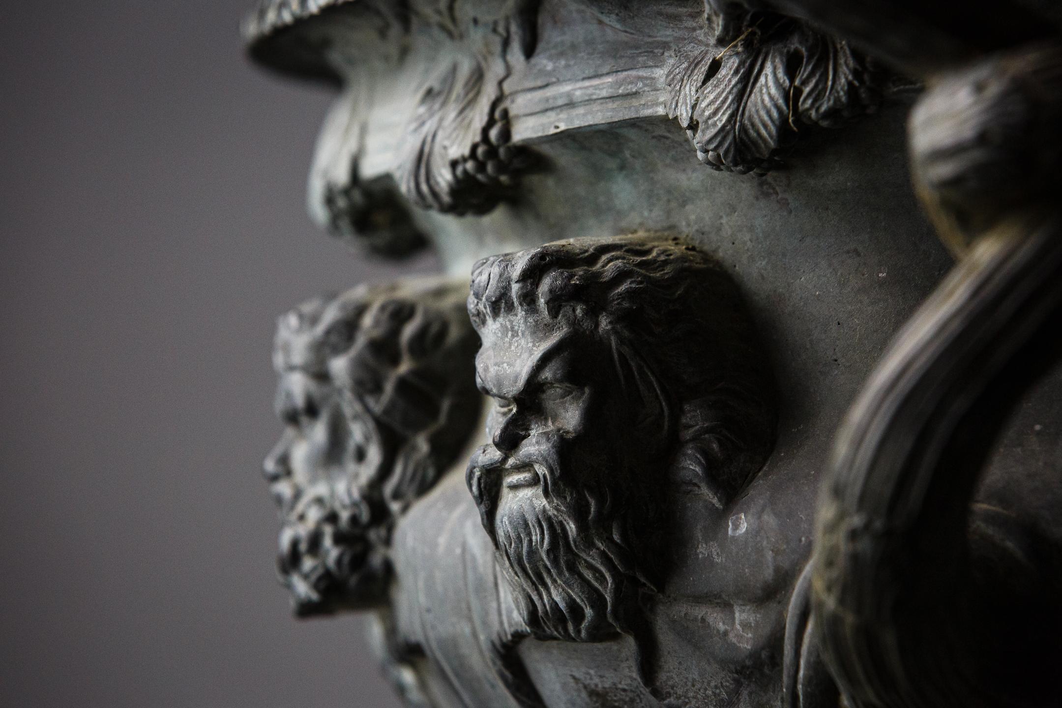 19th Century Grand Tour Bronze Albani or Warwick Vase 8