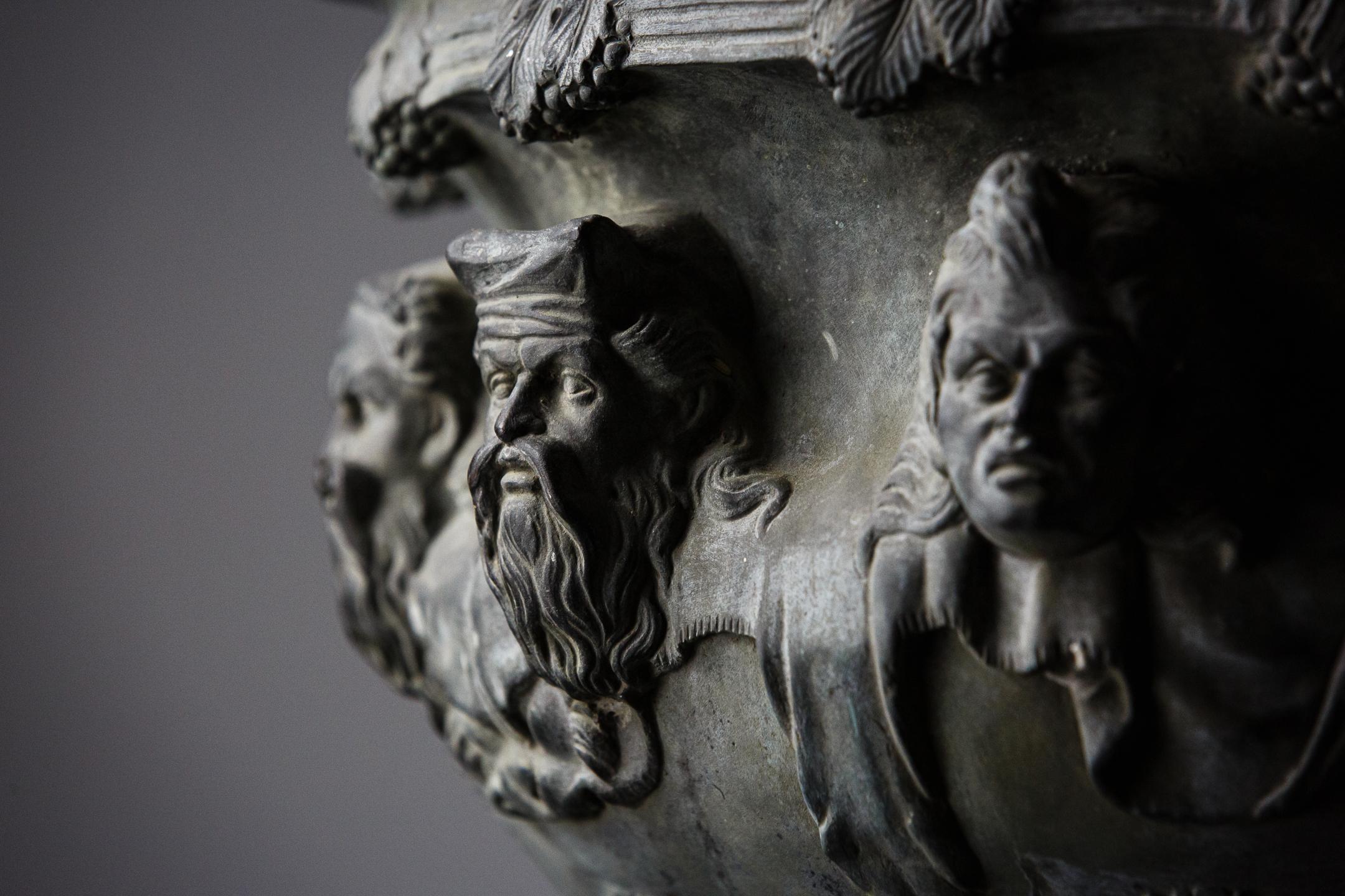 19th Century Grand Tour Bronze Albani or Warwick Vase 11