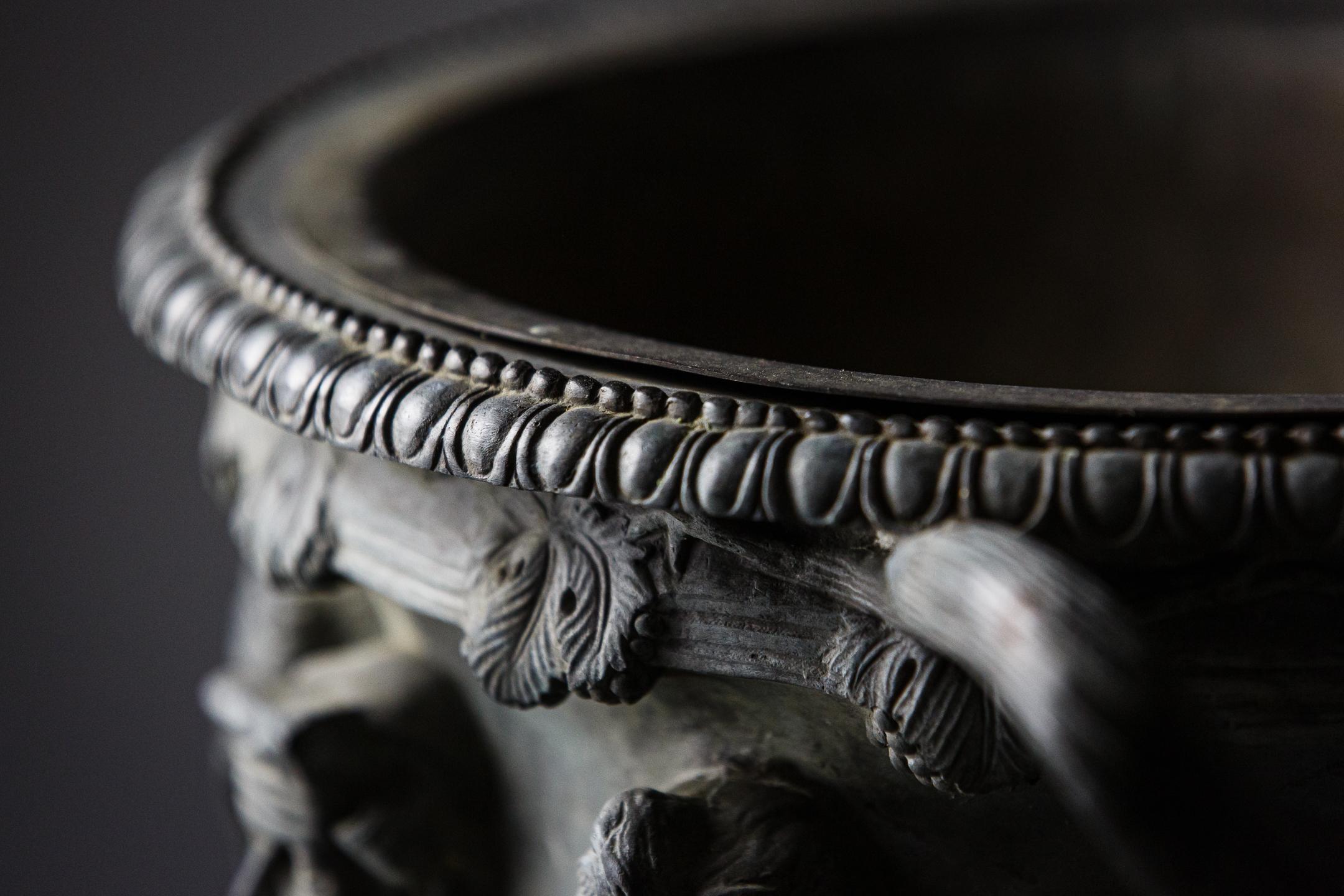 19th Century Grand Tour Bronze Albani or Warwick Vase 12