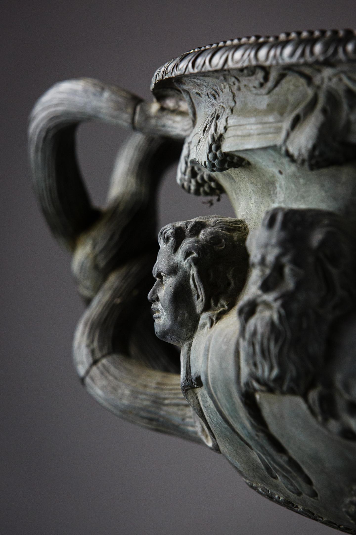 19th Century Grand Tour Bronze Albani or Warwick Vase 4