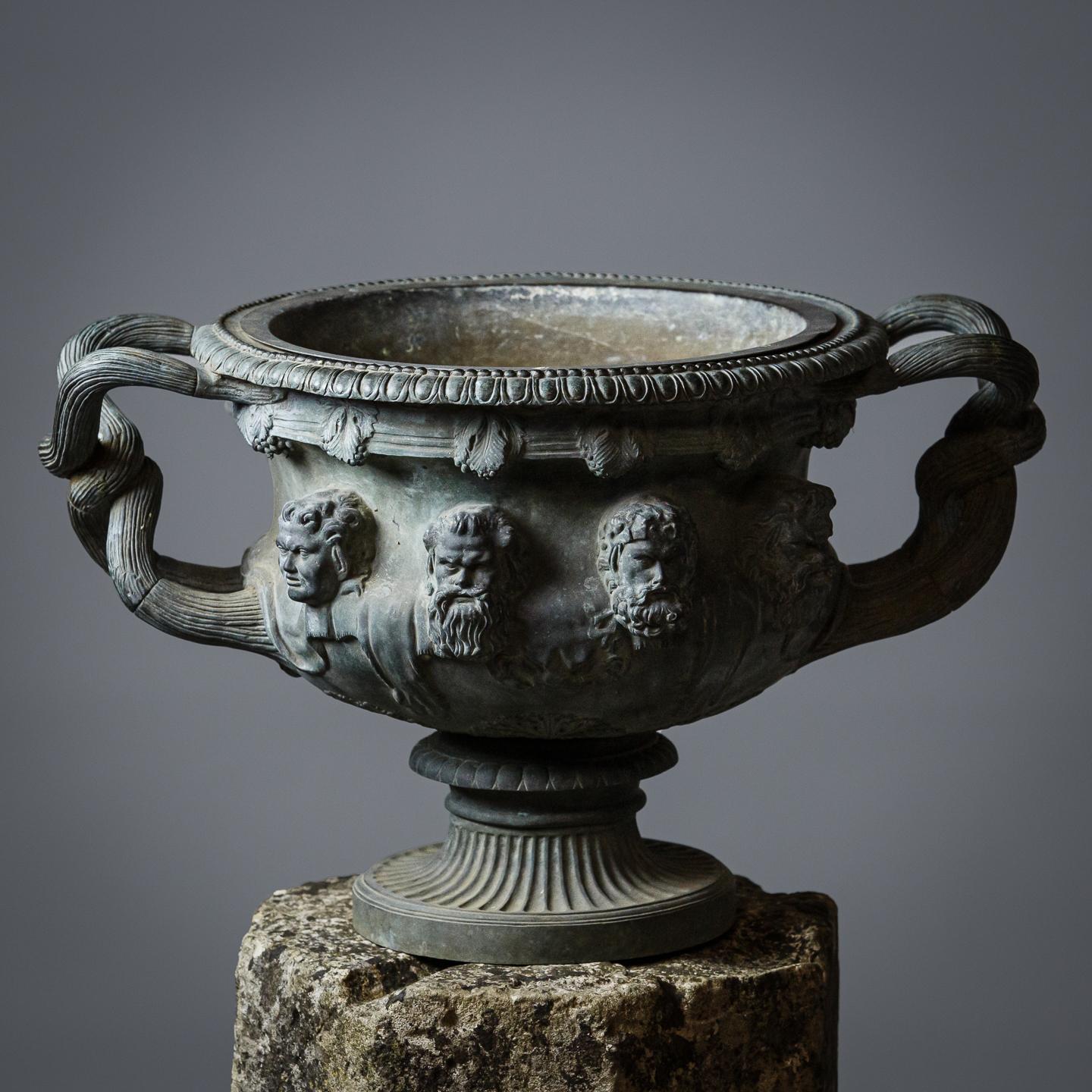 19th Century Grand Tour Bronze Albani or Warwick Vase 5