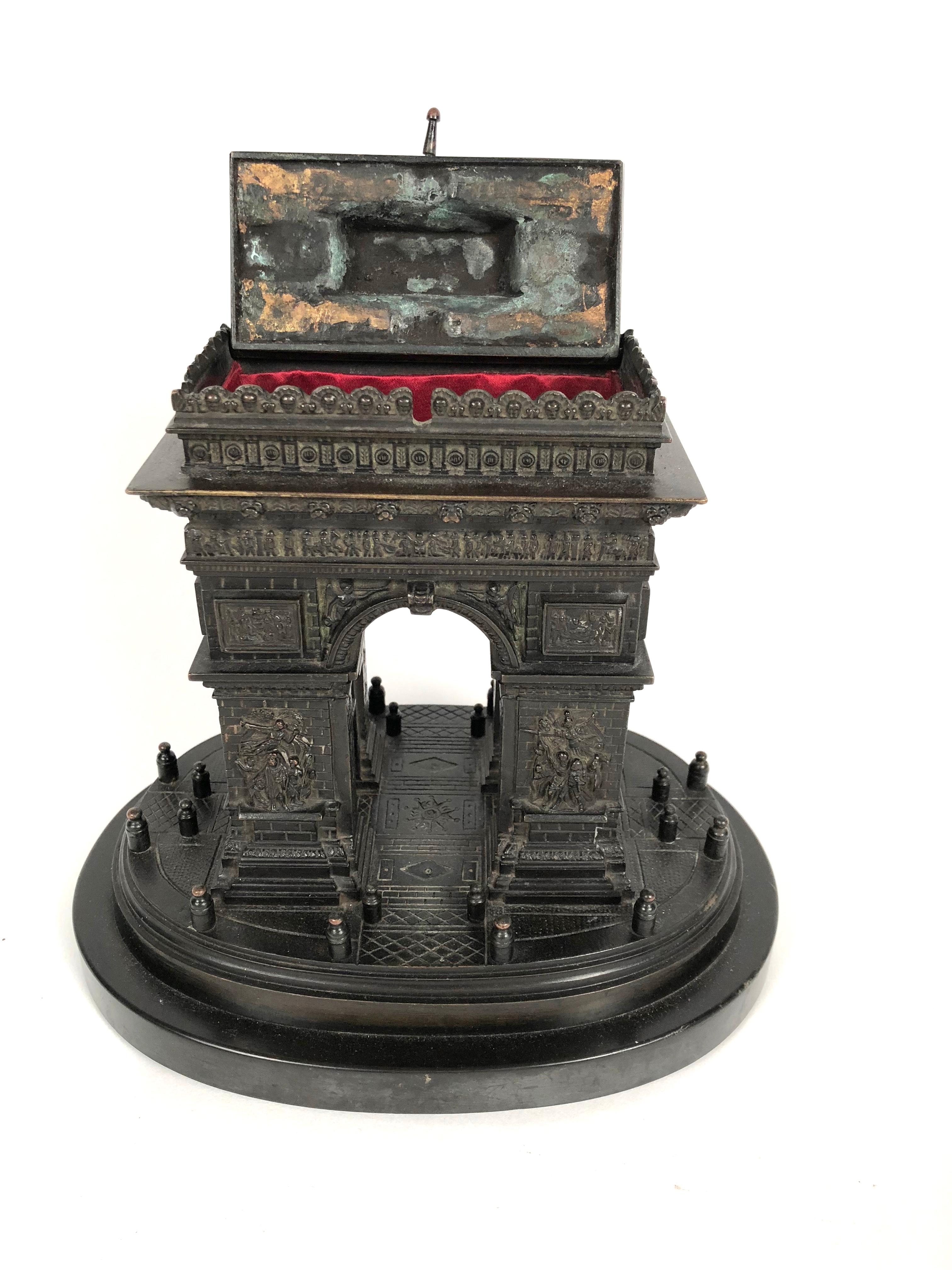 19th Century Grand Tour Bronze Architectural Model of the Arc De Triomphe, Paris 2
