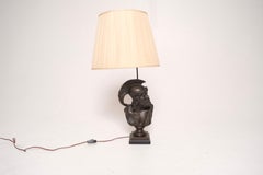 Lampe de table à buste en bronze Grand Tour du 19e siècle, attribuée à Boschetti