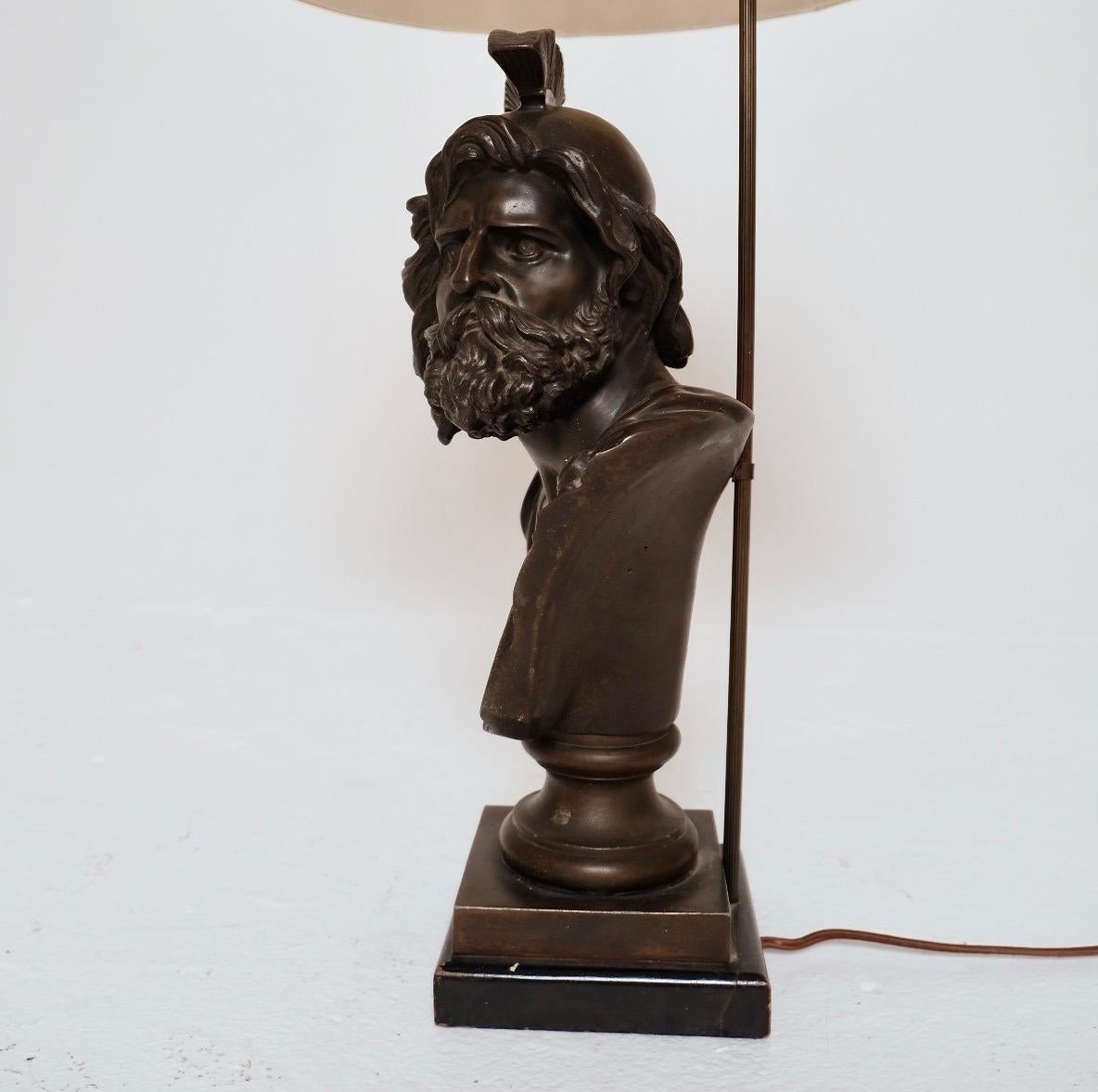 Lampada da tavolo con busto in bronzo Grand Tour del XIX secolo, attribuita a Boschetti in vendita 1