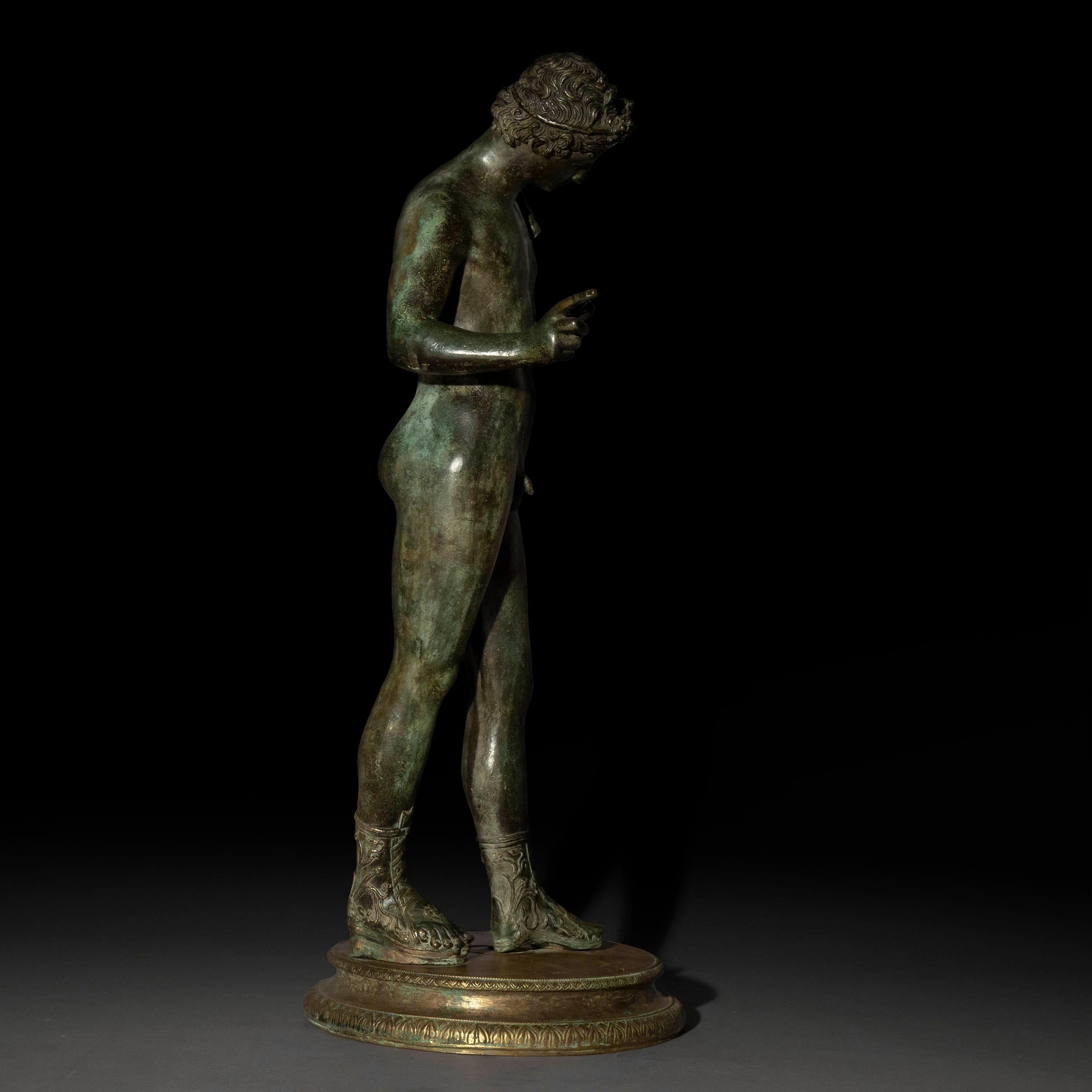 19th Century Grand Tour Bronze Figure of a Young Man as Dionysos or Narcissus 8
