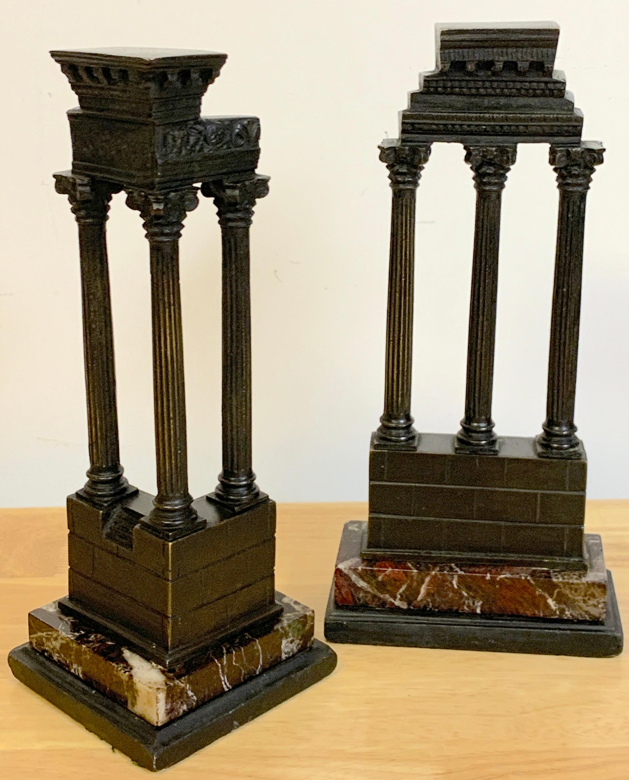 19th Century Grand Tour Bronze Models Roman Forum Columns 8