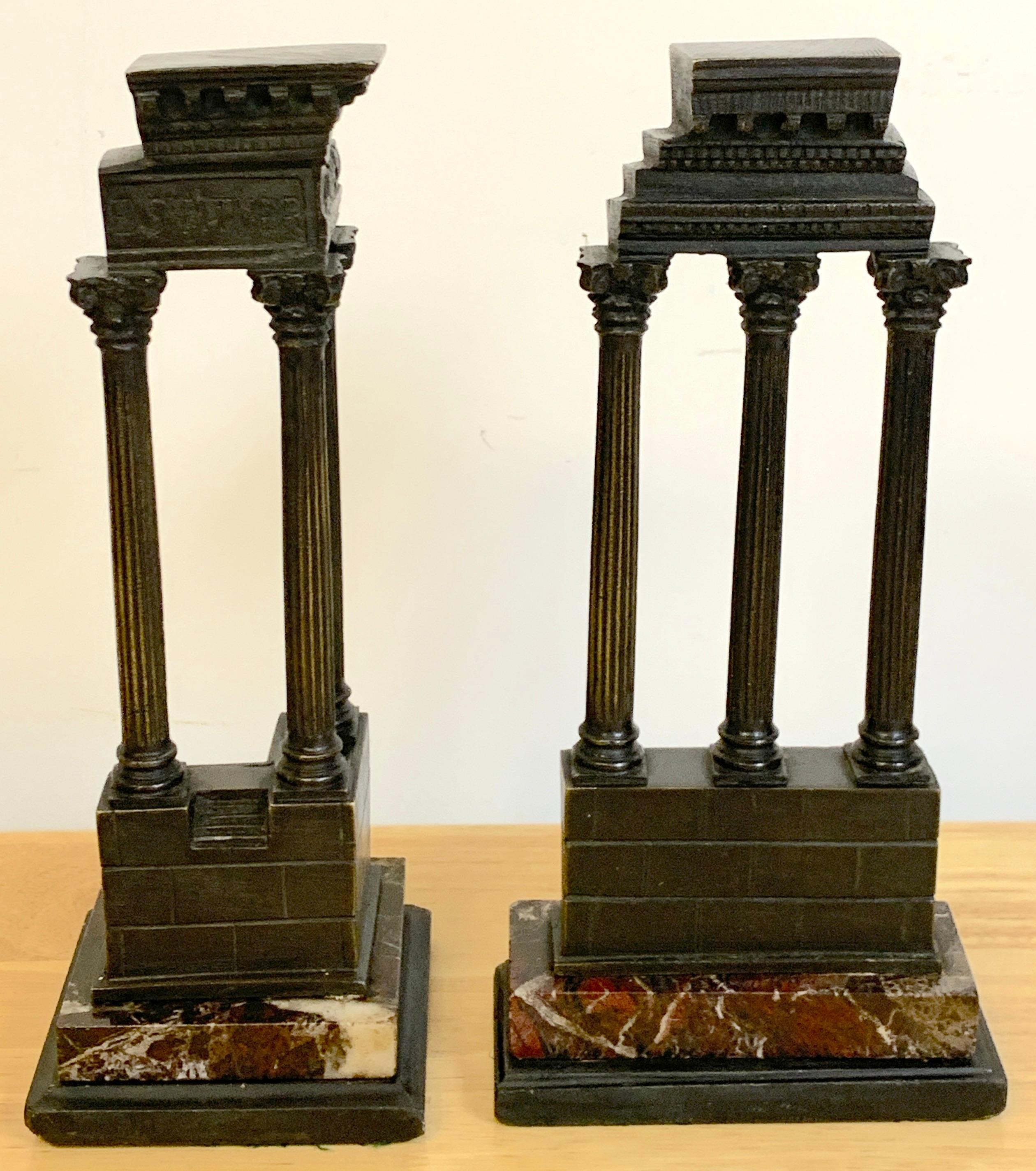Italian 19th Century Grand Tour Bronze Models Roman Forum Columns