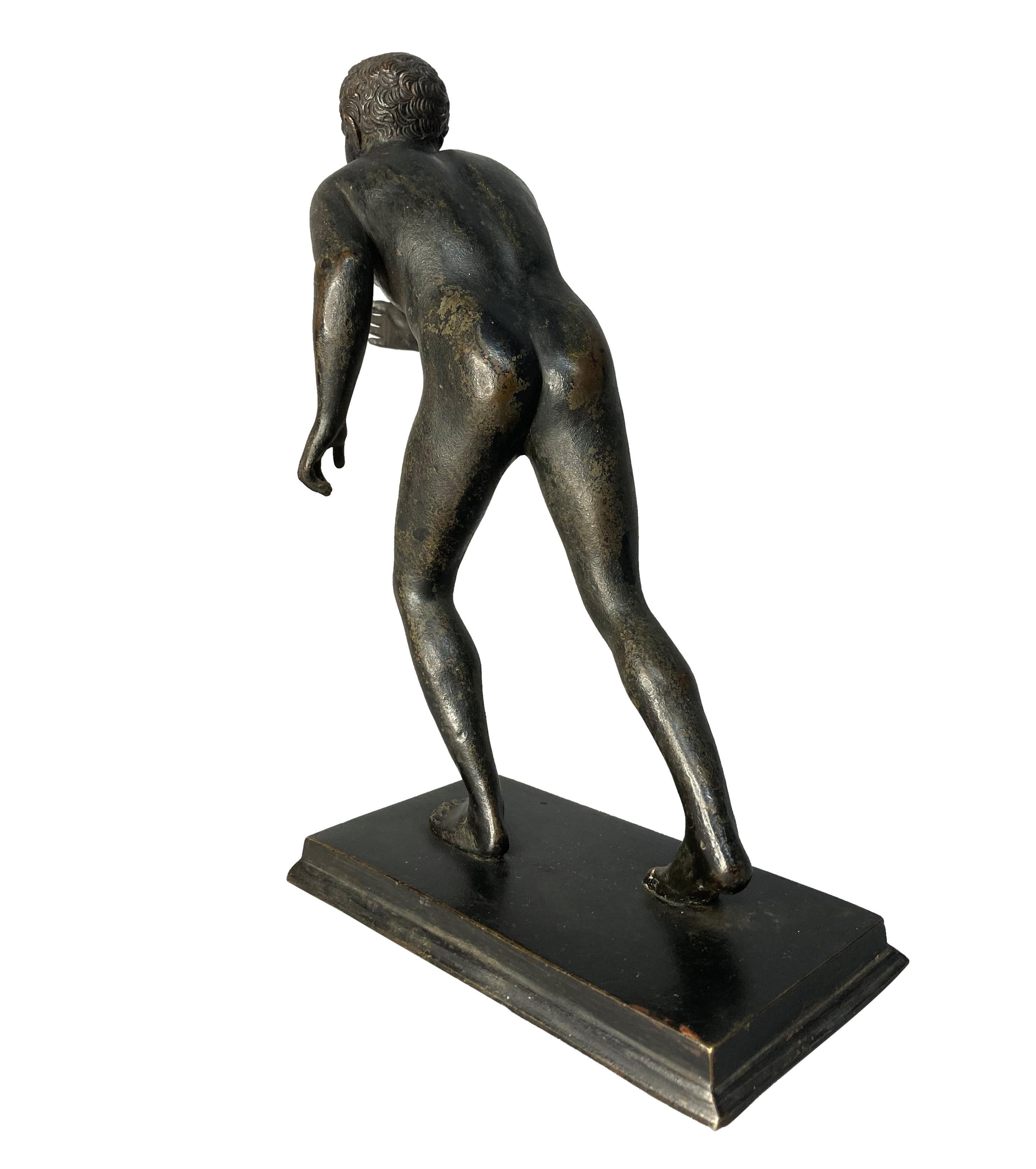 19th Century Grand Tour Bronze Of A Running Youth In Good Condition For Sale In London, GB