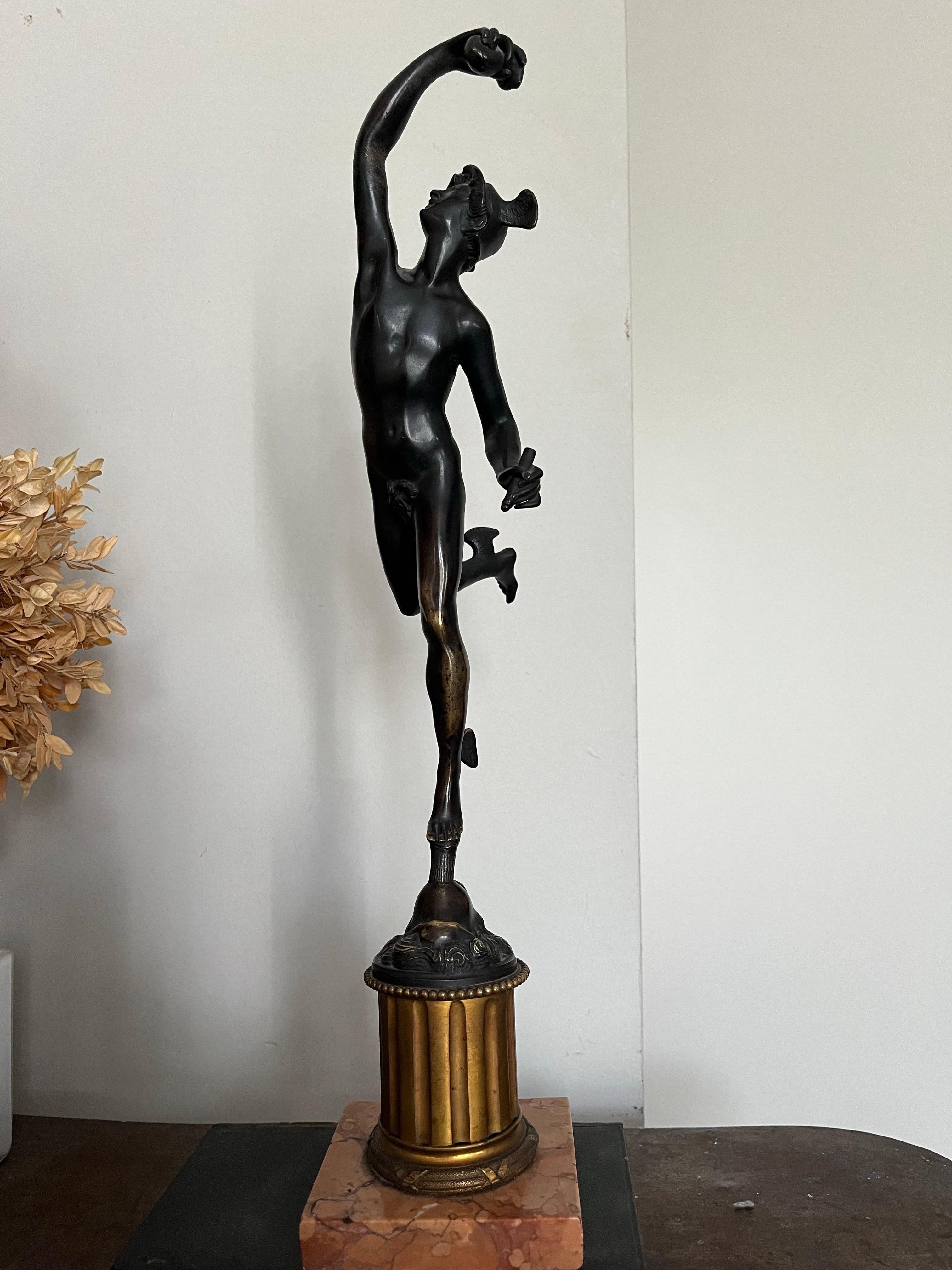 Grand Tour del XIX secolo  Scultura in bronzo  Mercurio in vendita 6