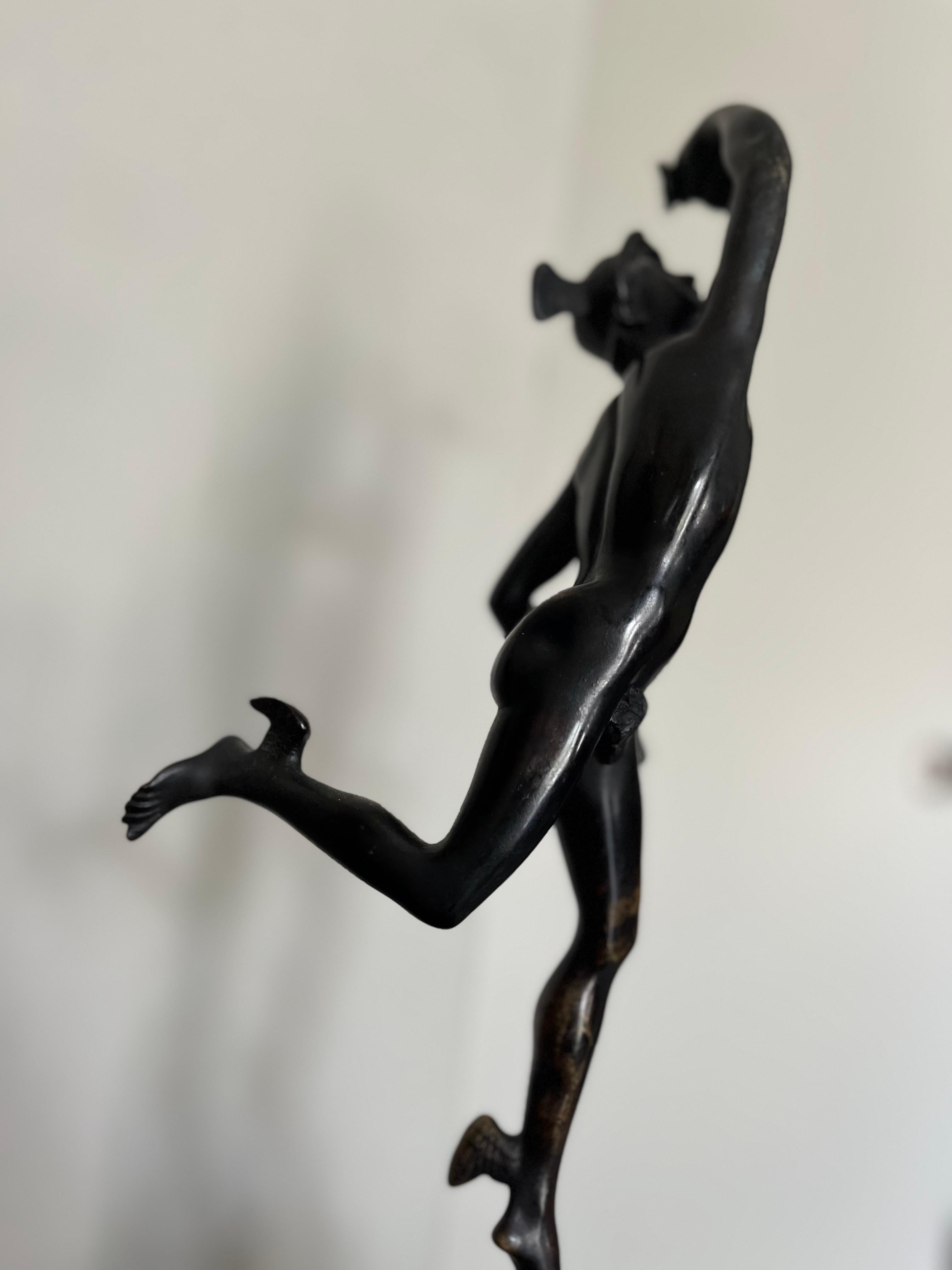 Grand Tour del XIX secolo  Scultura in bronzo  Mercurio in vendita 7
