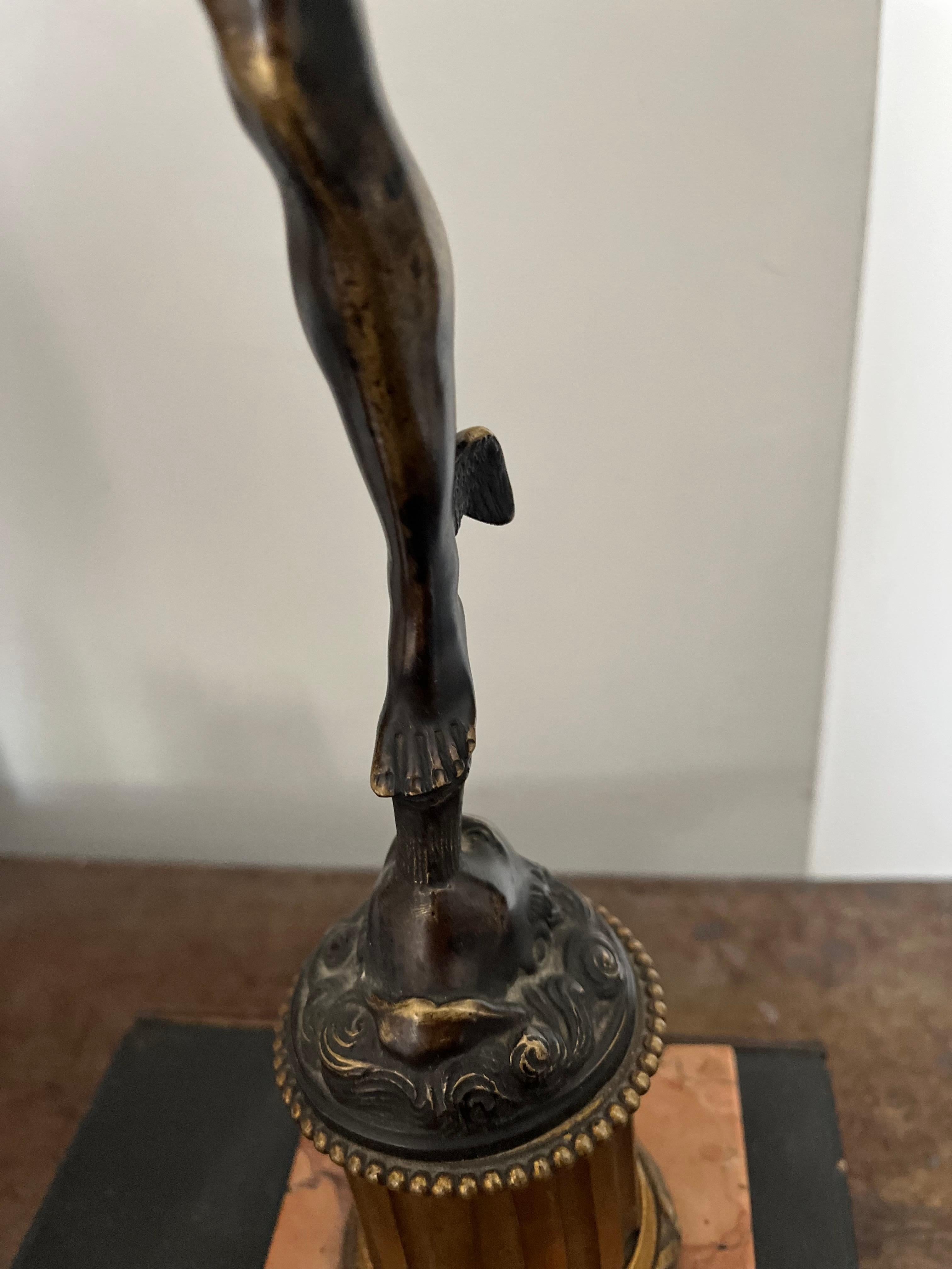 Grand Tour del XIX secolo  Scultura in bronzo  Mercurio in vendita 8