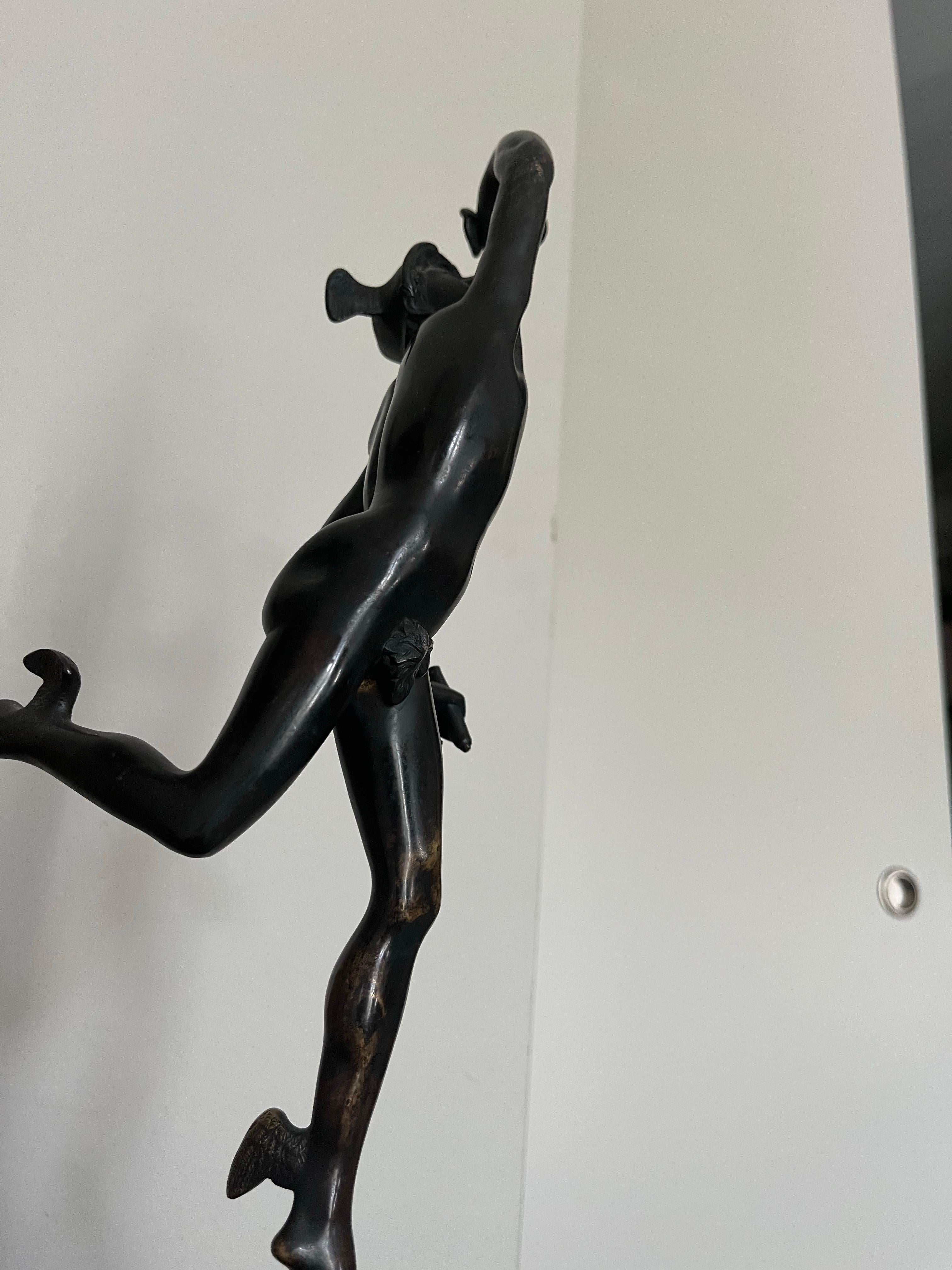 Italiano Grand Tour del XIX secolo  Scultura in bronzo  Mercurio in vendita