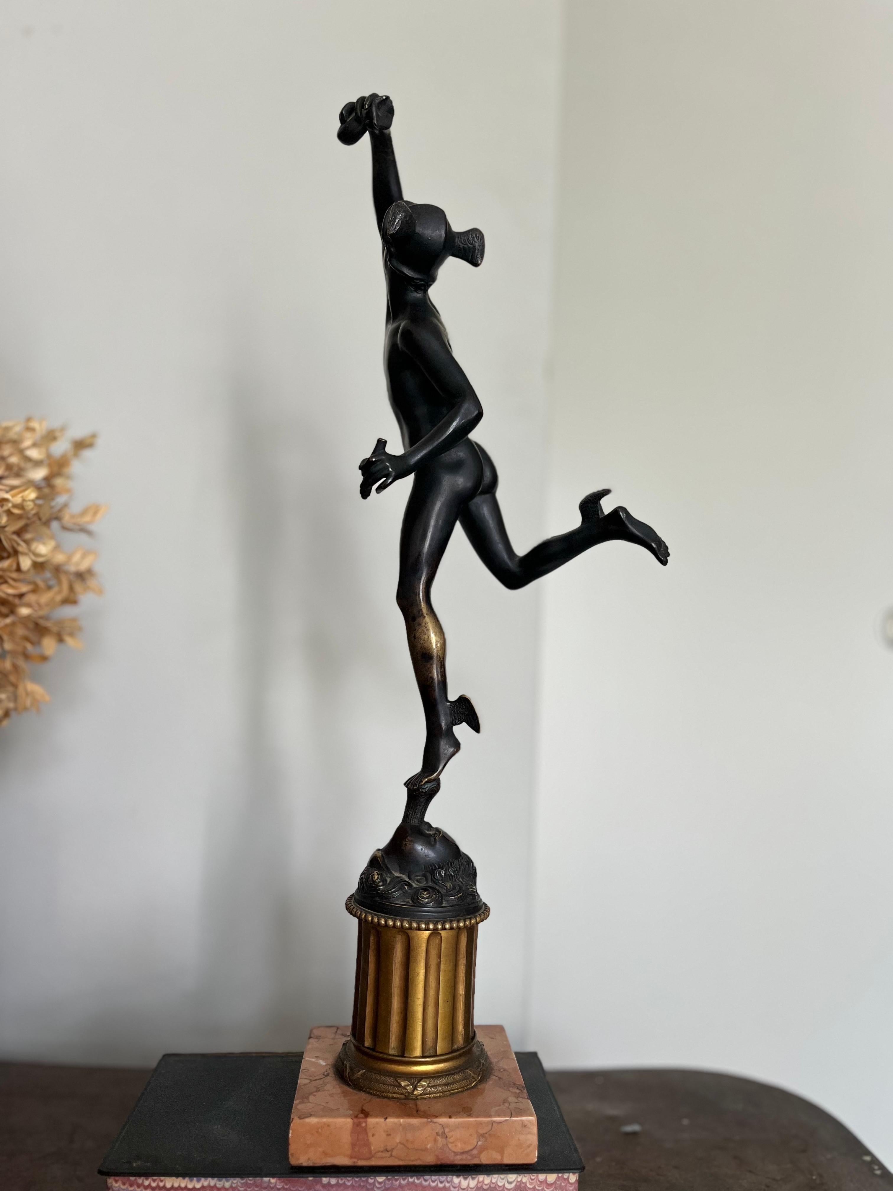 Ottone Grand Tour del XIX secolo  Scultura in bronzo  Mercurio in vendita