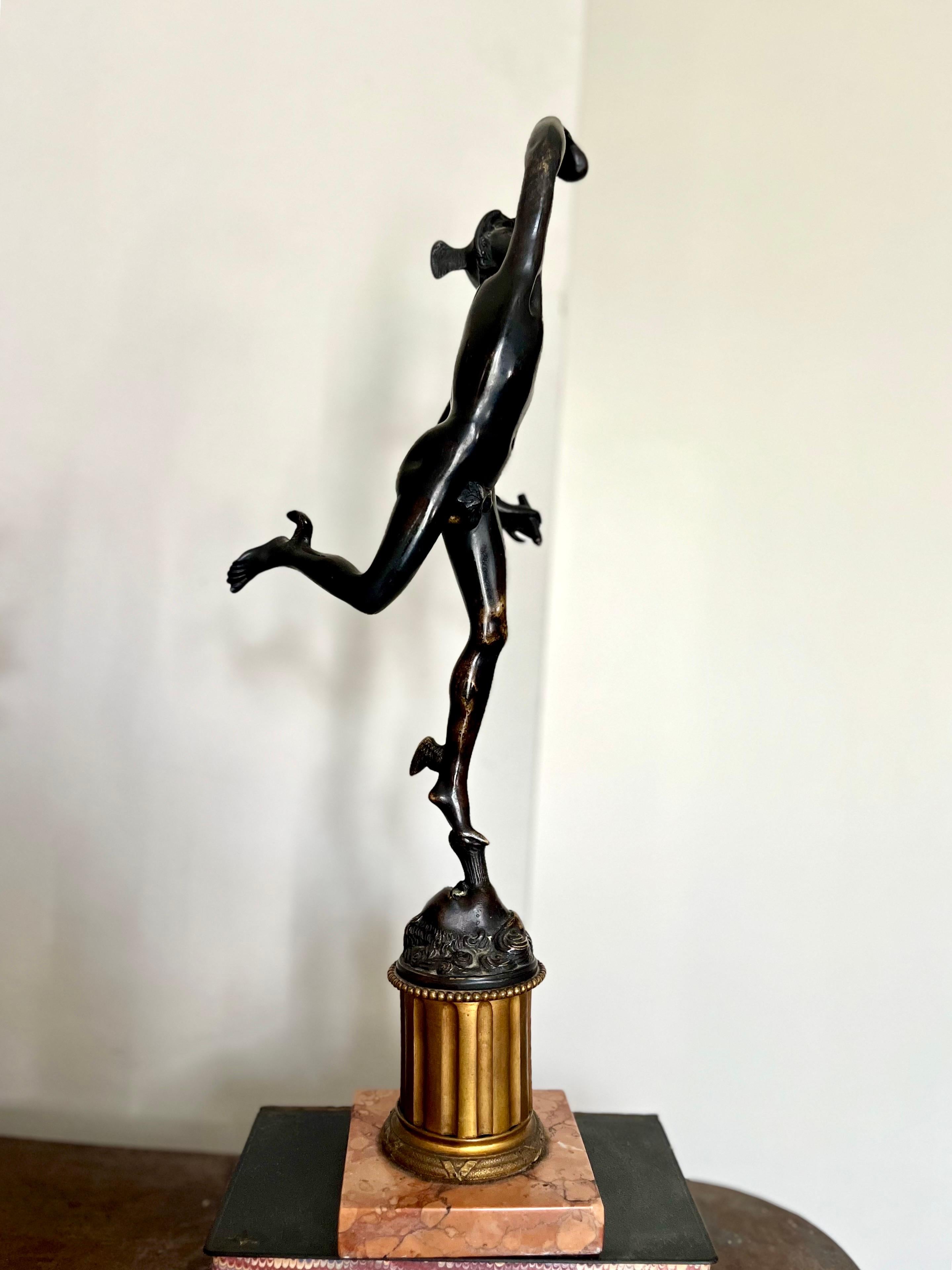Grand Tour del XIX secolo  Scultura in bronzo  Mercurio in vendita 1