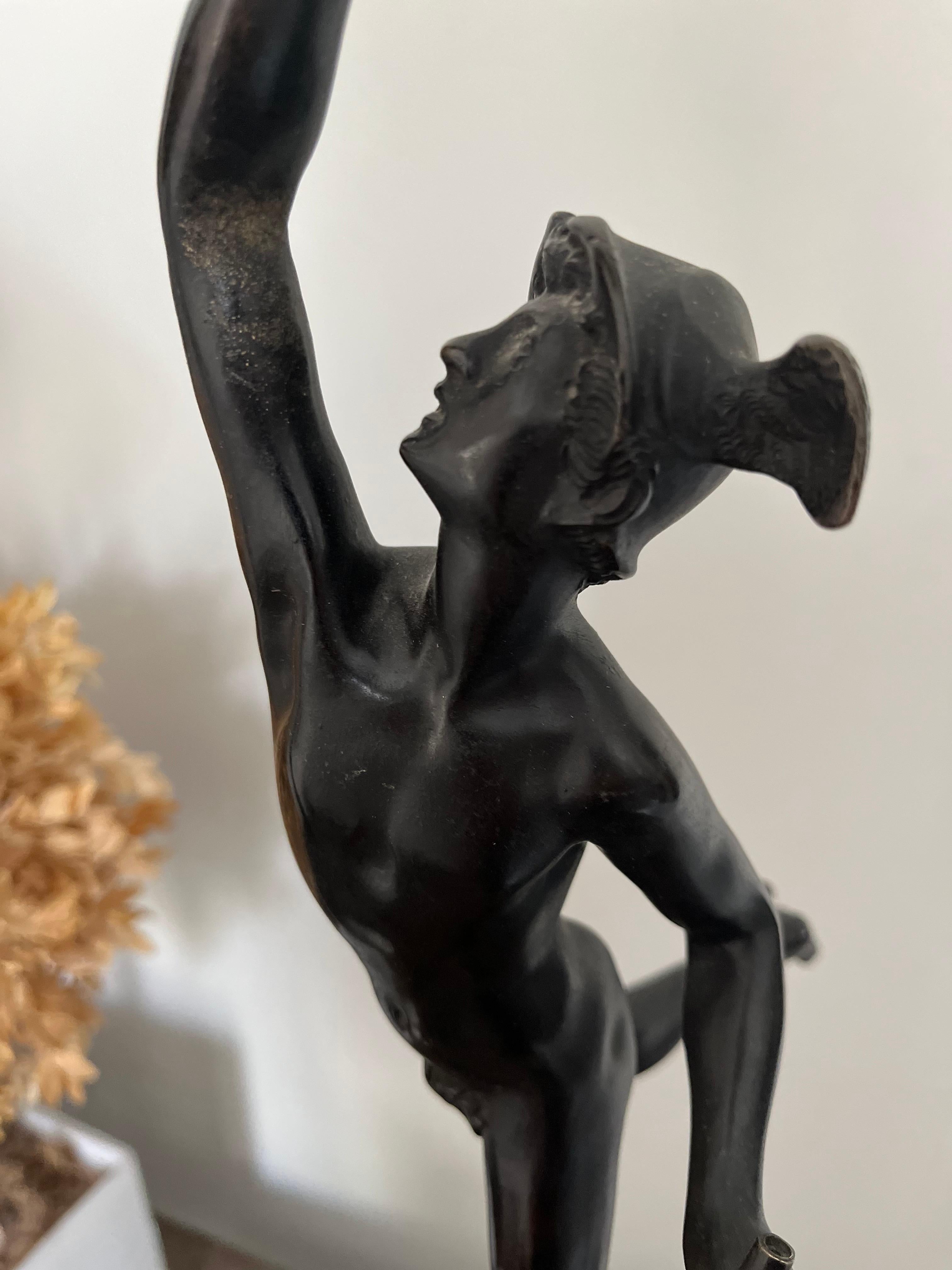 Grand Tour del XIX secolo  Scultura in bronzo  Mercurio in vendita 3