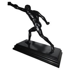 Scultura in bronzo del Grand Tour del XIX secolo raffigurante un gladiatore