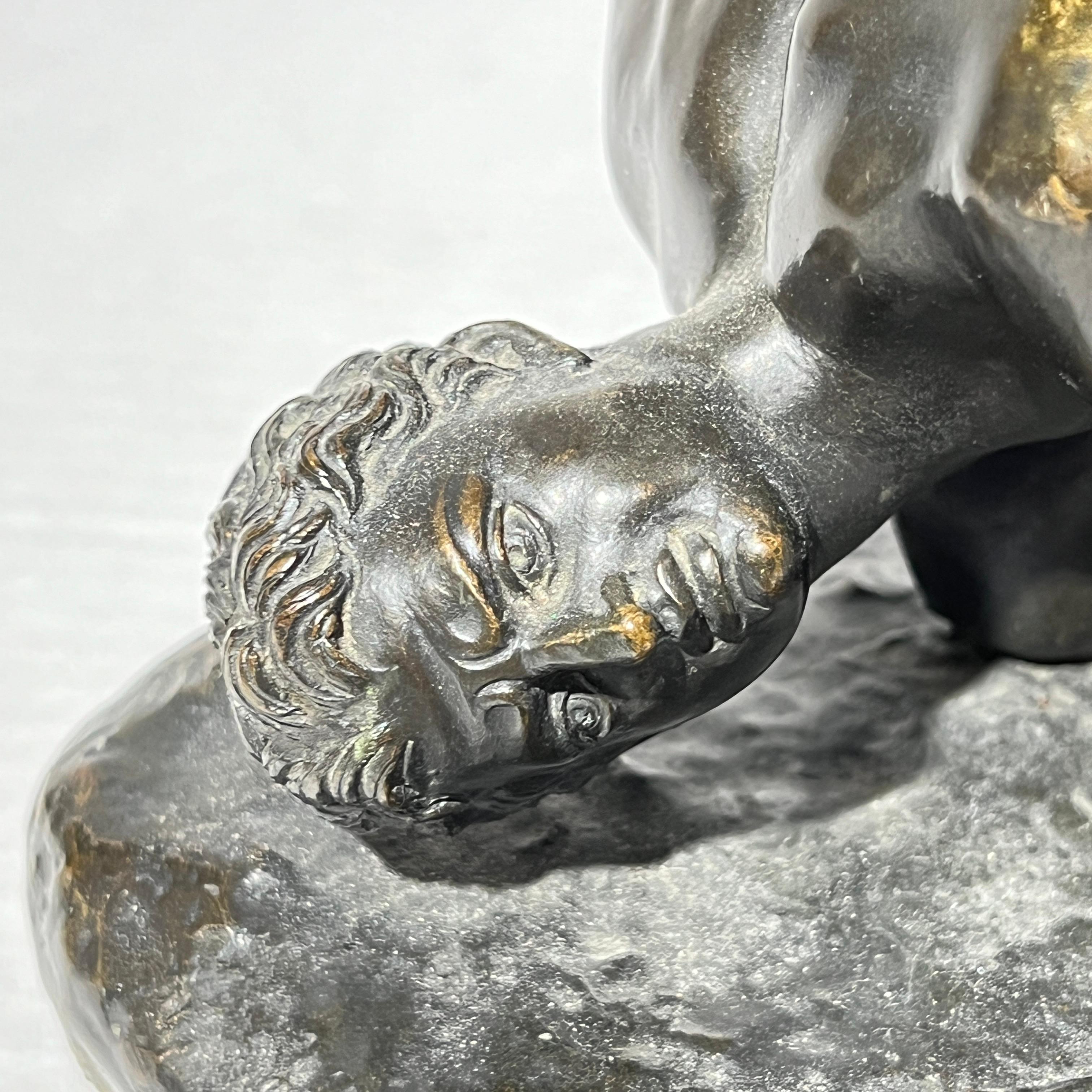 19th Century Grand Tour Bronze Sculpture of Greek Wrestlers 6
