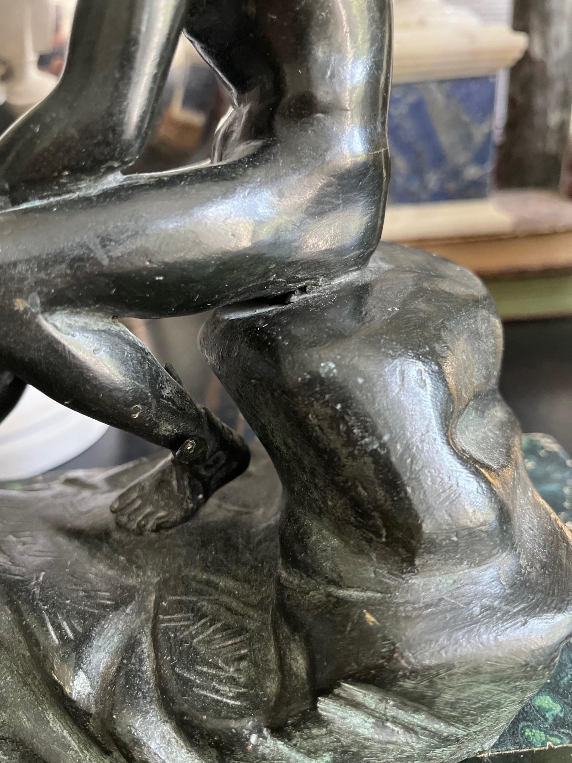Scultura in bronzo Grand Tour del XIX secolo raffigurante Hermes seduto in vendita 5