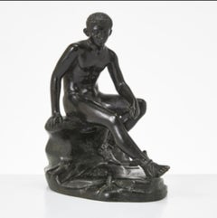19th Century Grand Tour Bronze Sculpture of Seated Hermes