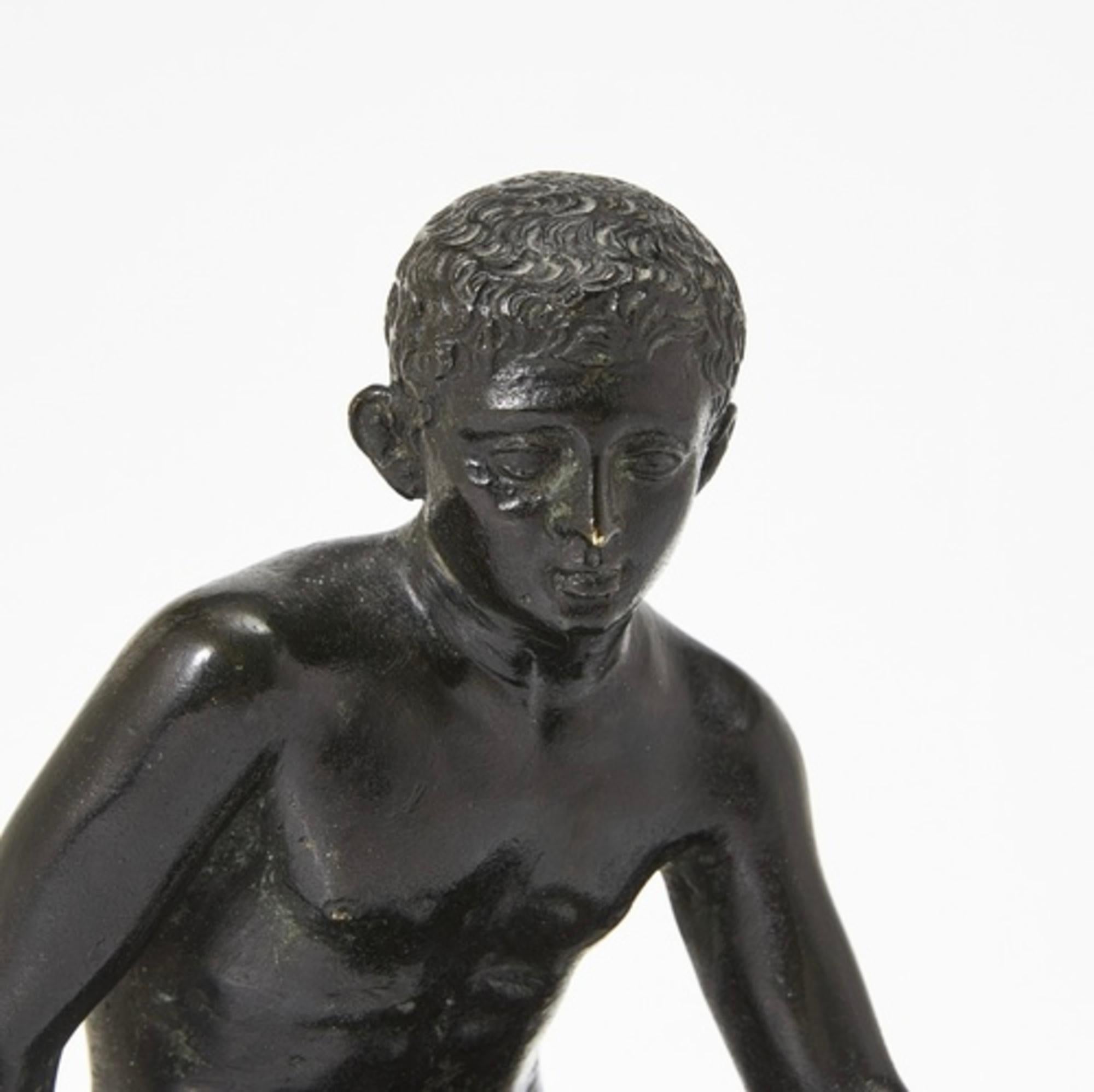 Italiano Scultura in bronzo Grand Tour del XIX secolo raffigurante Hermes seduto in vendita