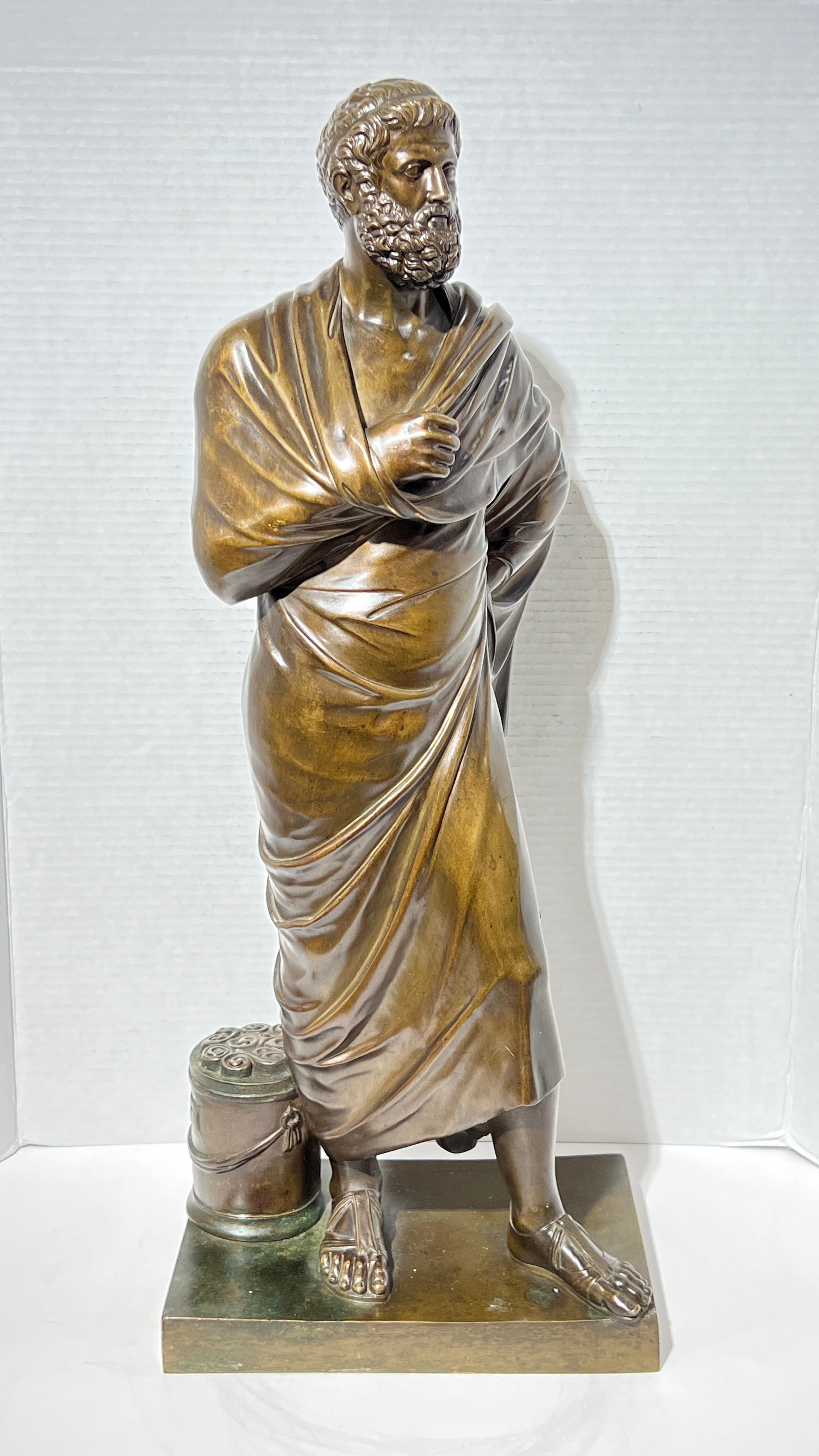 19th Century Grand Tour Bronze Sculpture of Sophocles For Sale at 1stDibs
