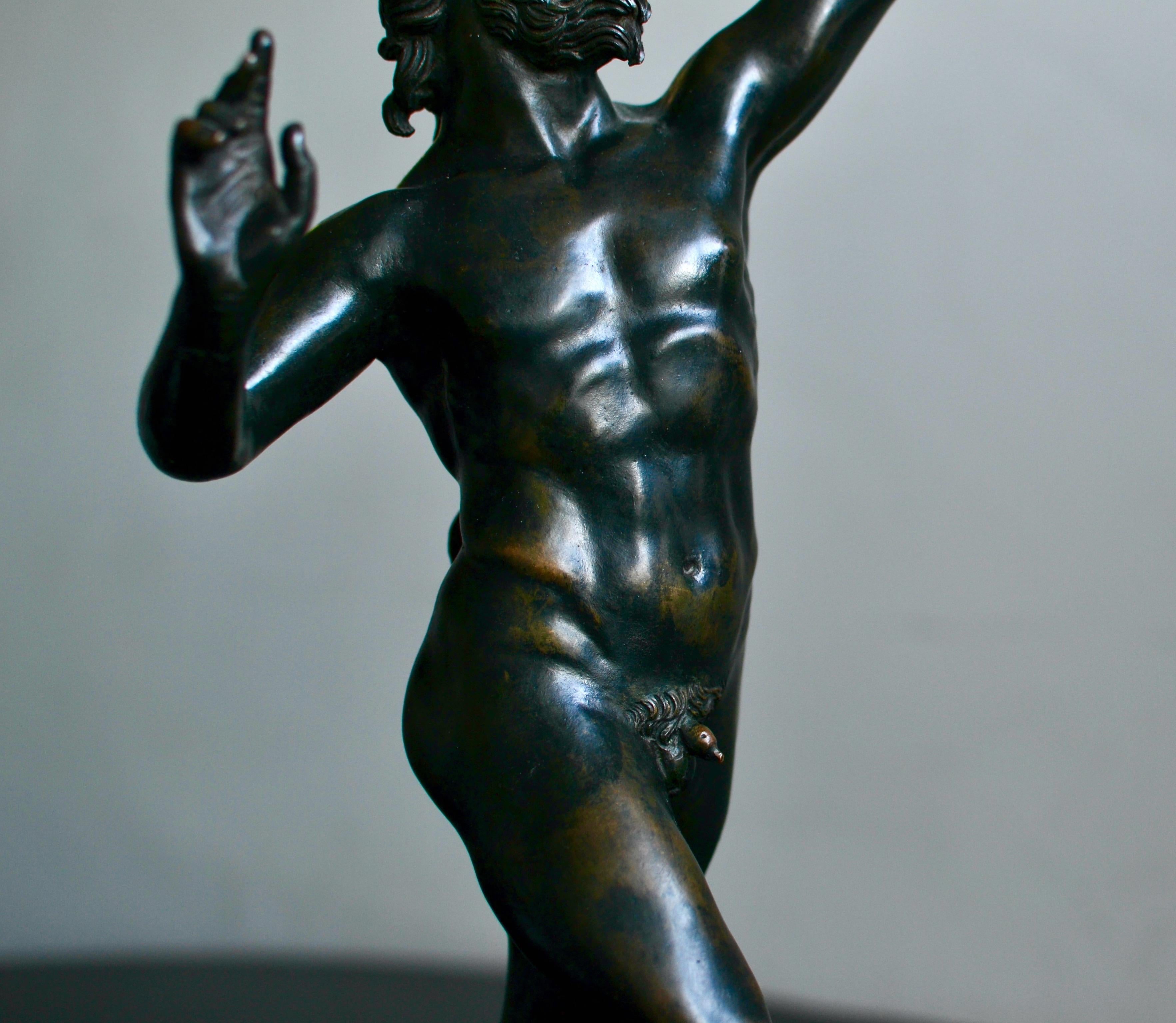19th Century Grand Tour Bronze-Sculpture of The Dancing Faun 5