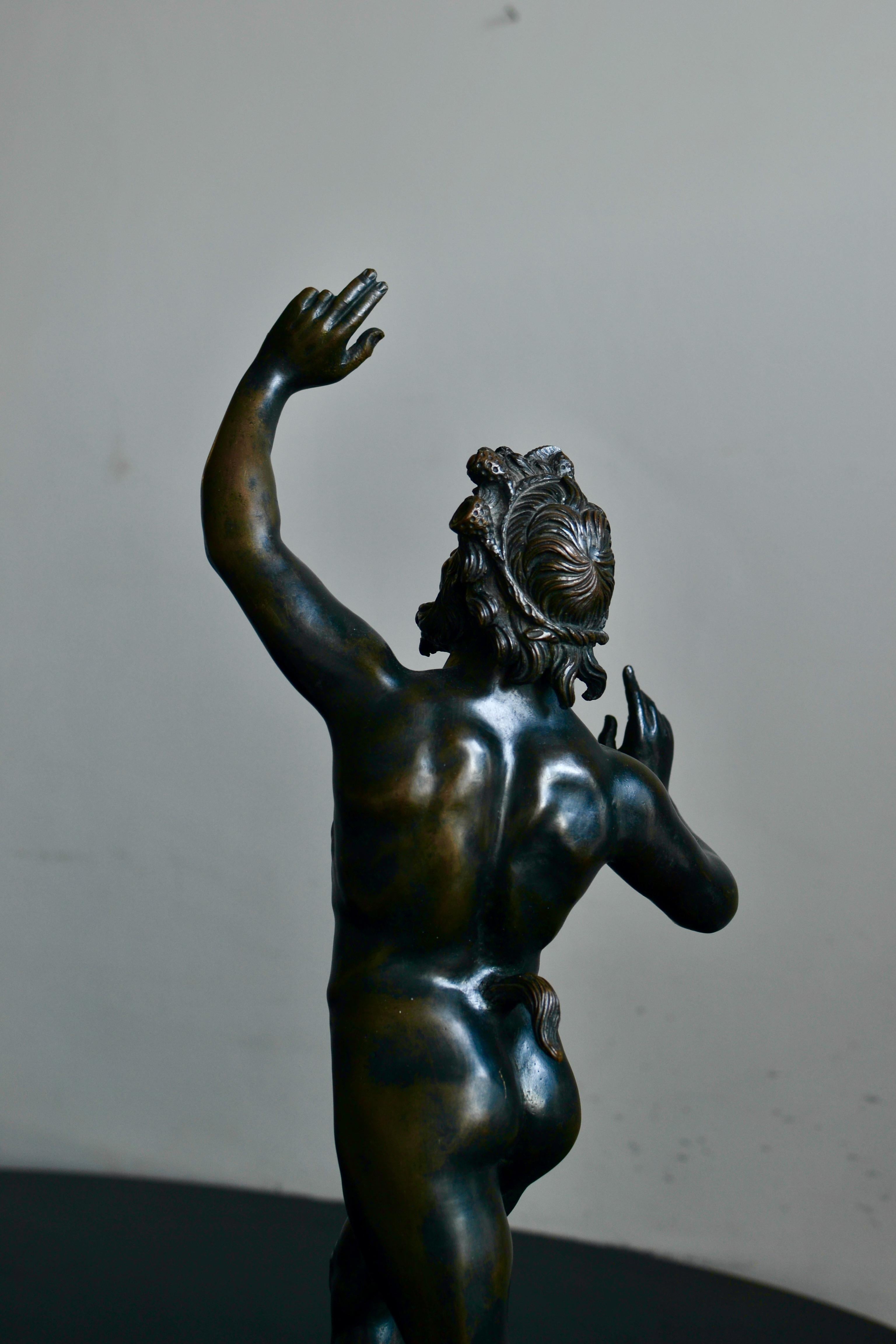 19th Century Grand Tour Bronze-Sculpture of The Dancing Faun 6
