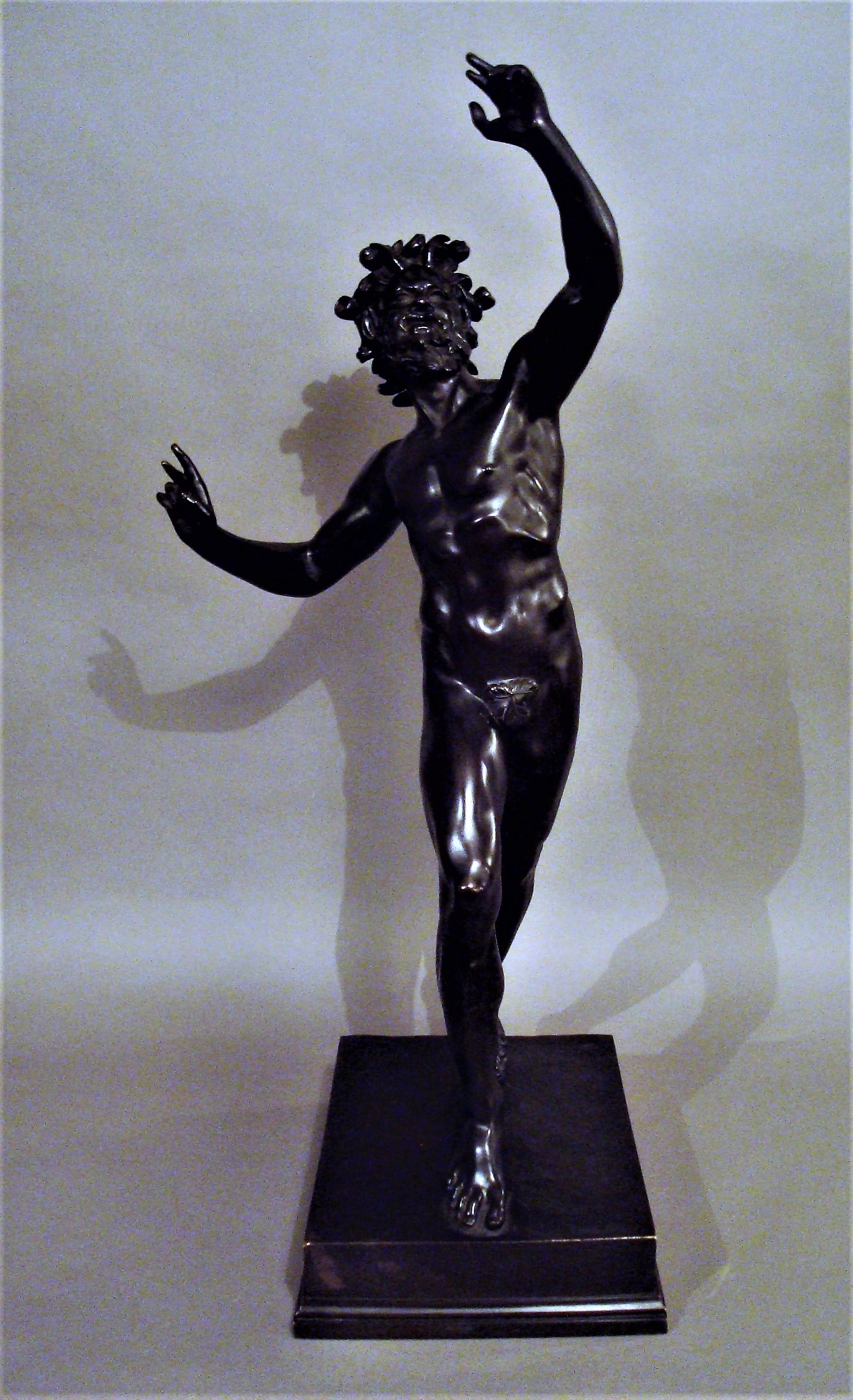 19th Century Grand Tour Bronze Sculpture of the Dancing Faun For Sale 9
