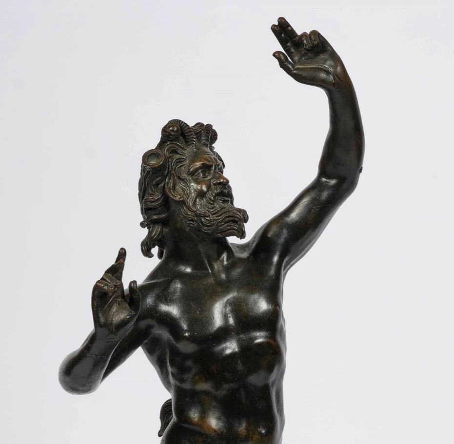 Gilt 19th Century Grand Tour Bronze-Sculpture of The Dancing Faun