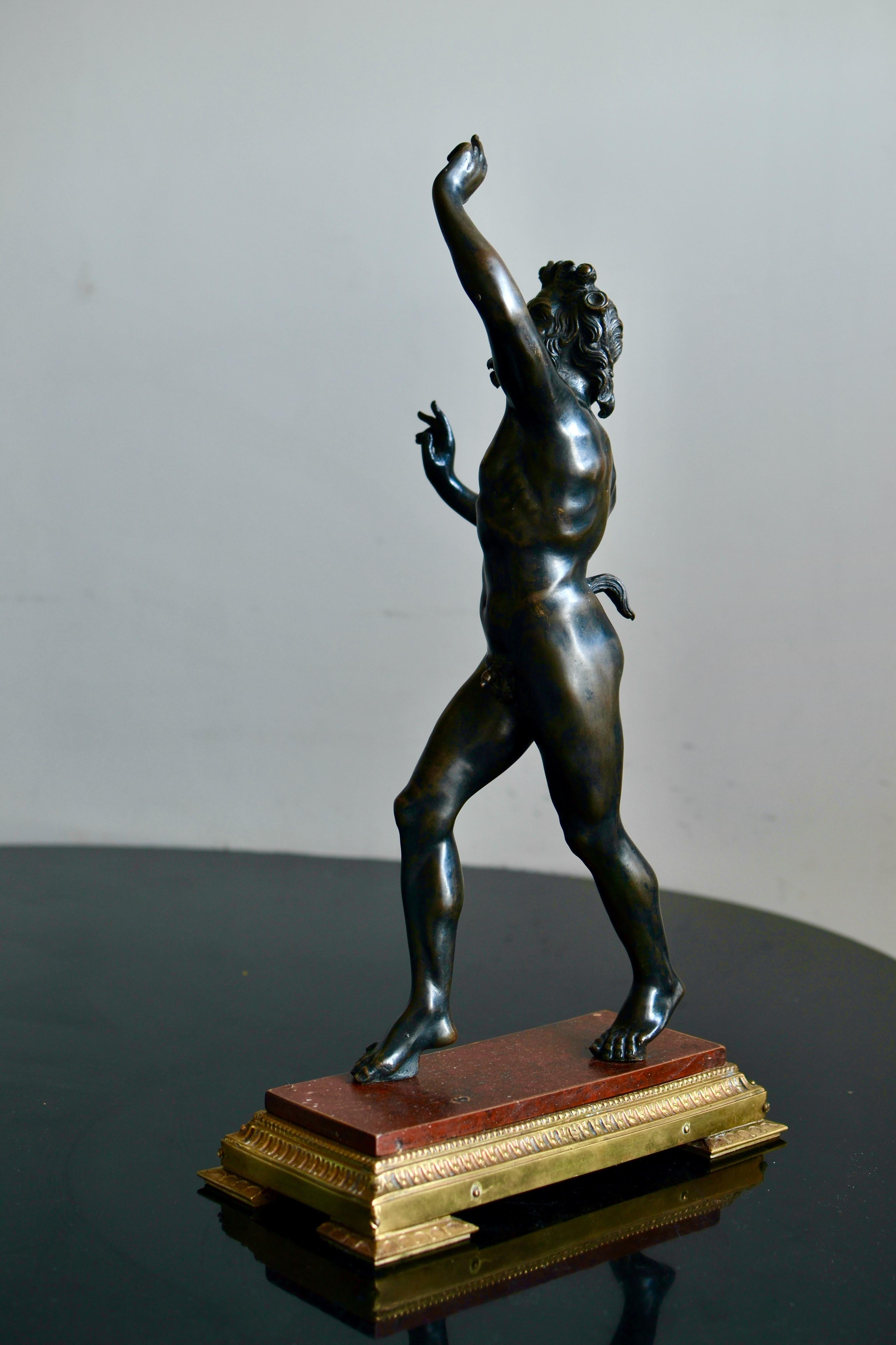 Mid-19th Century 19th Century Grand Tour Bronze-Sculpture of The Dancing Faun