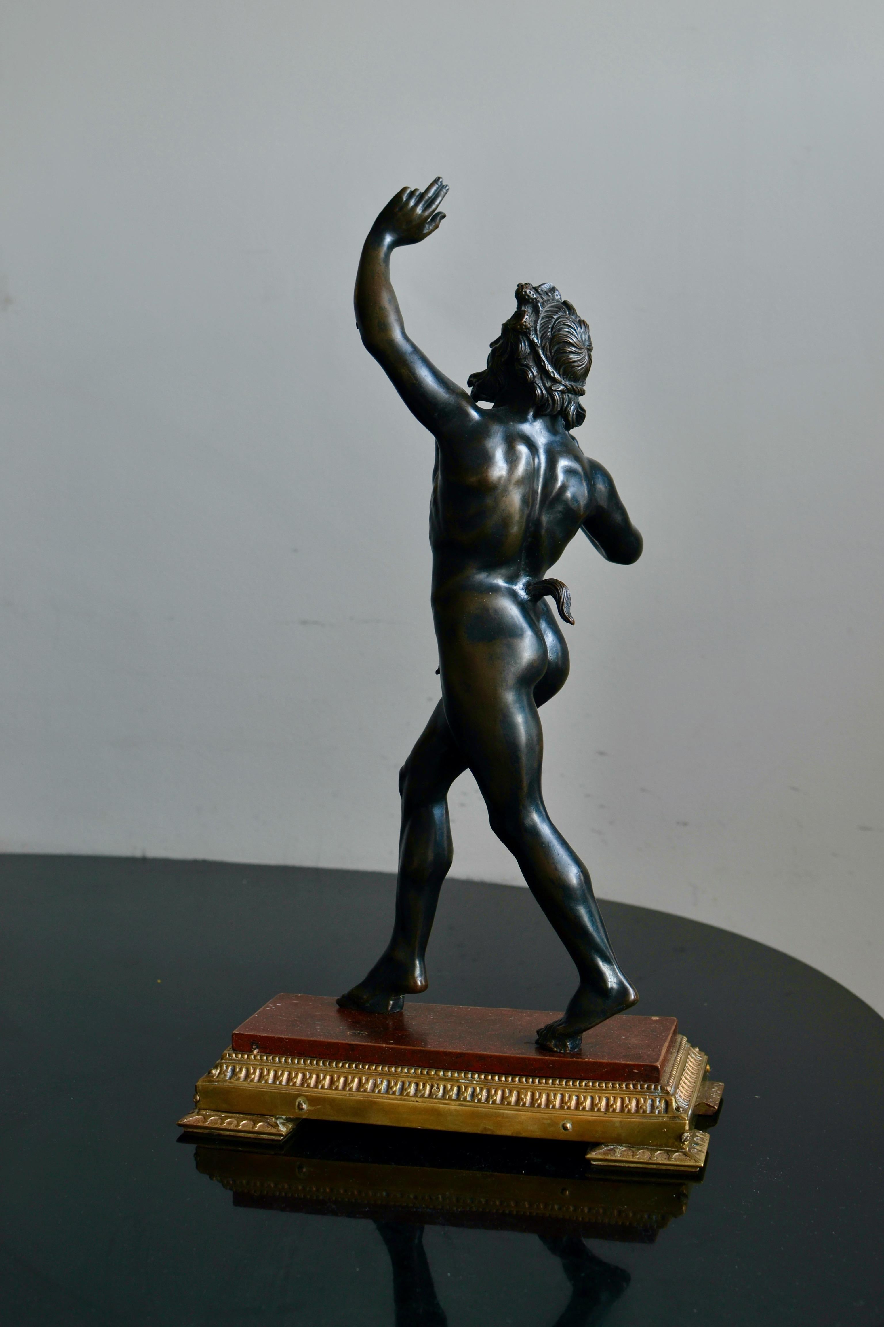 19th Century Grand Tour Bronze-Sculpture of The Dancing Faun 1