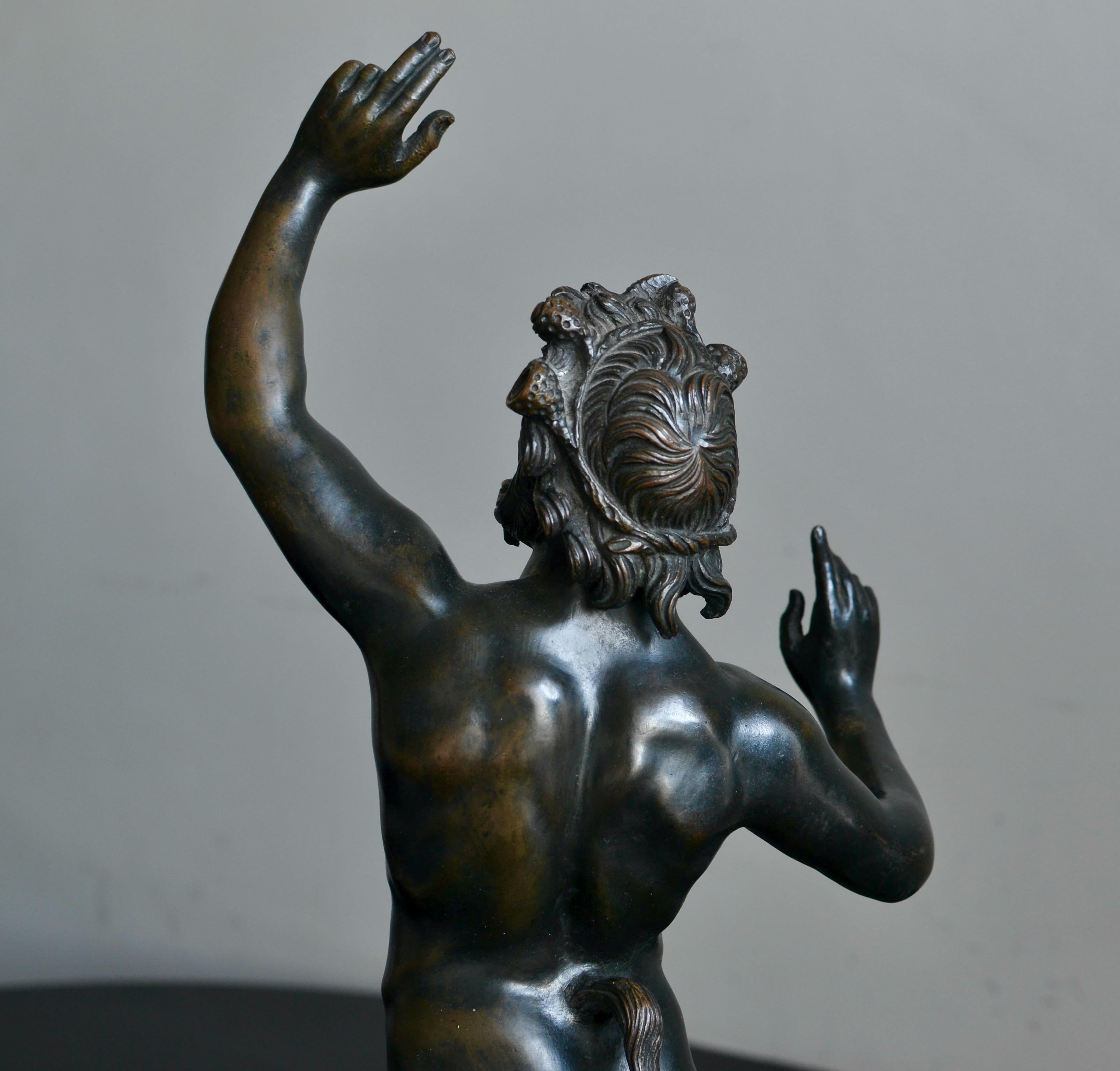 19th Century Grand Tour Bronze-Sculpture of The Dancing Faun 2