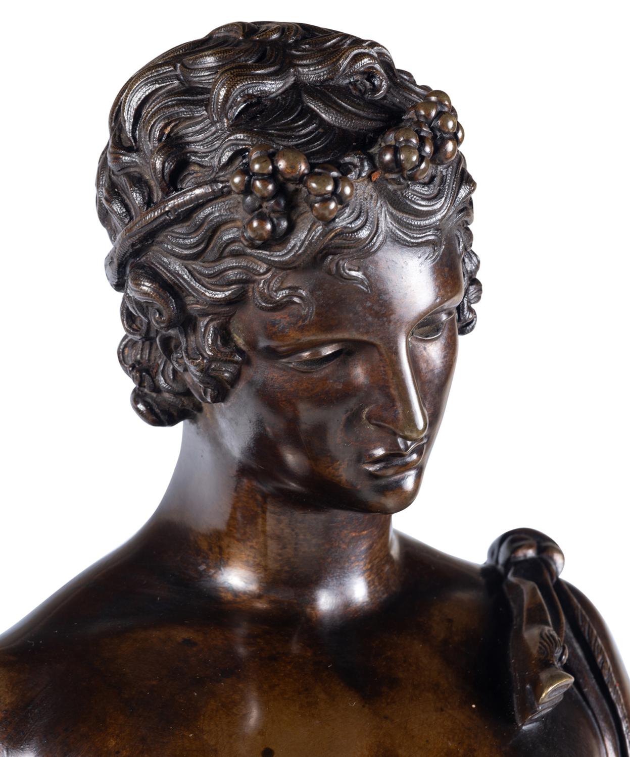 Patiné Statue de Narcisse Grand Tour du 19ème siècle en vente