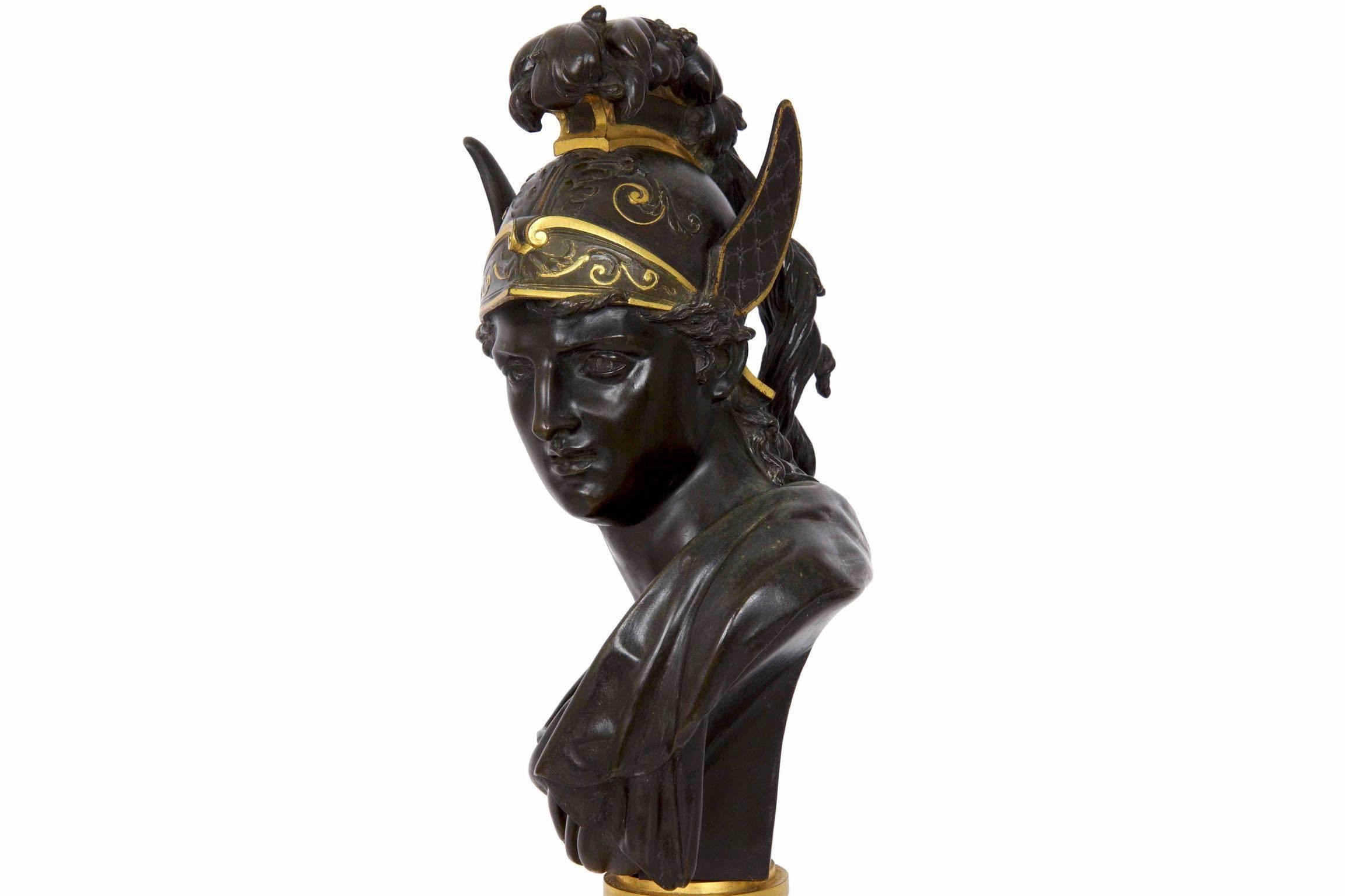 19th Century Grand Tour Bust Bronze Sculpture of Mercury or Hermes 6