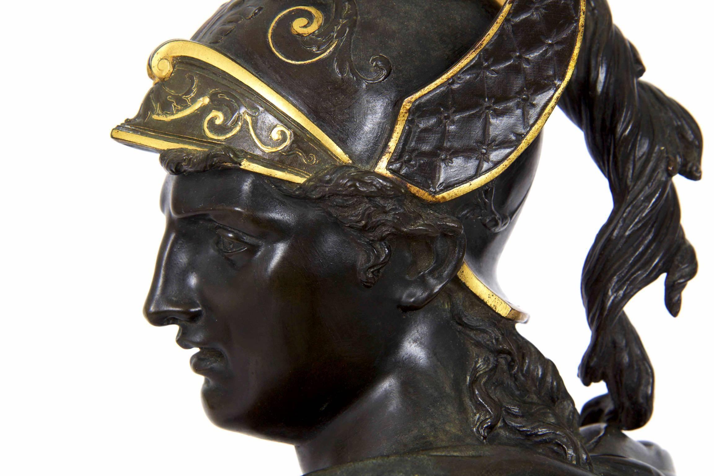 19th Century Grand Tour Bust Bronze Sculpture of Mercury or Hermes 8