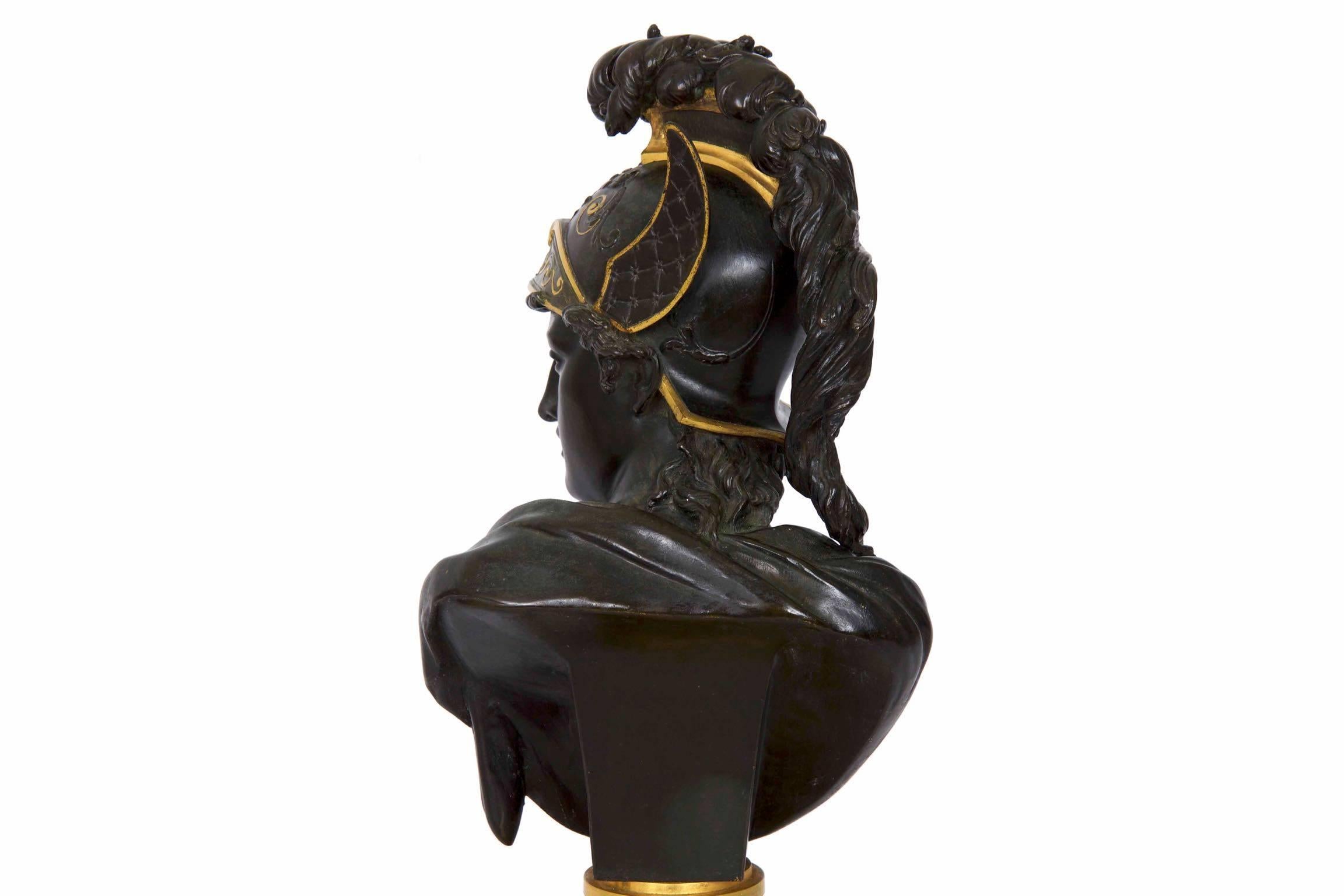 19th Century Grand Tour Bust Bronze Sculpture of Mercury or Hermes 10