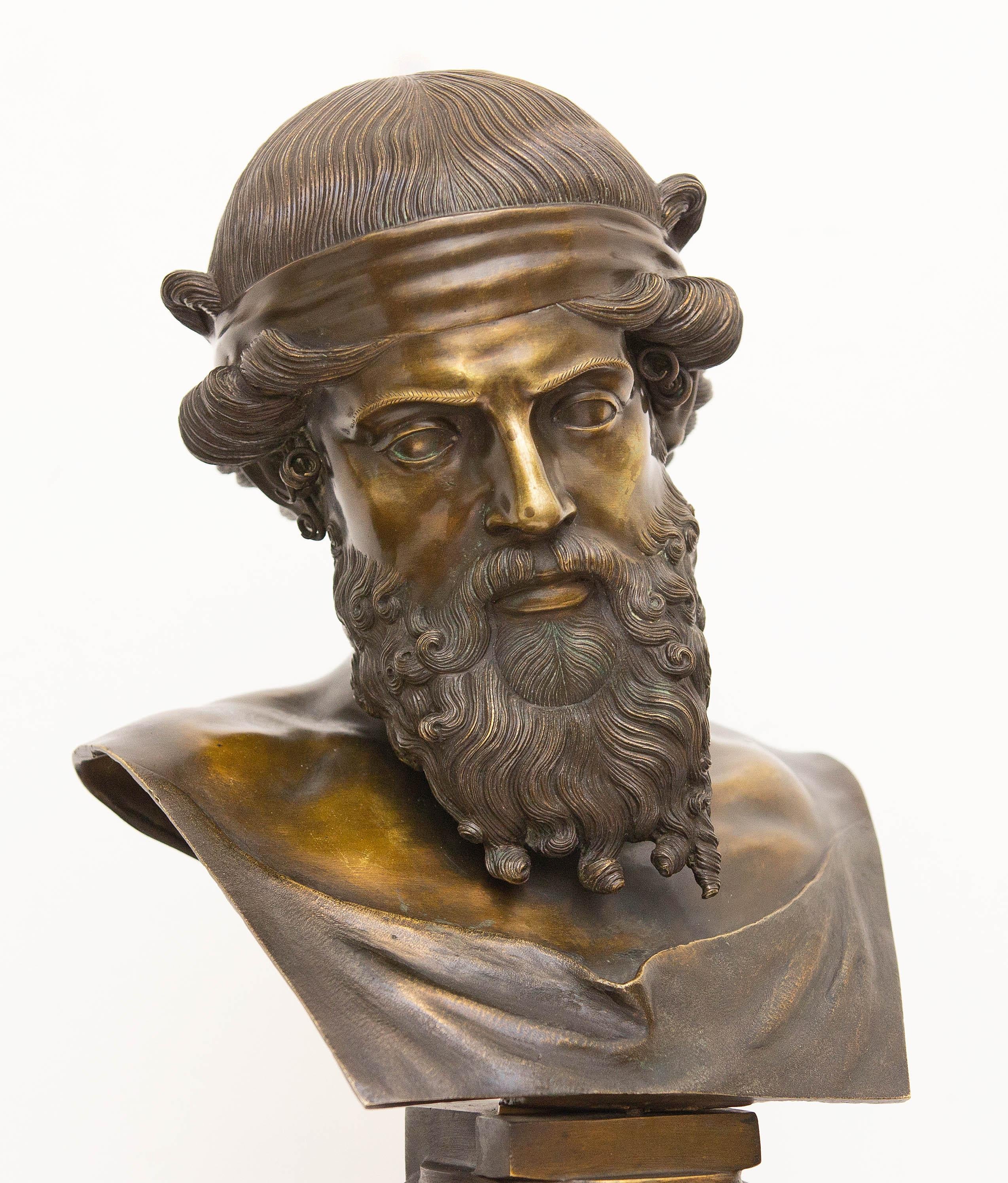Patinated 19th Century Grand Tour Bust of Plato